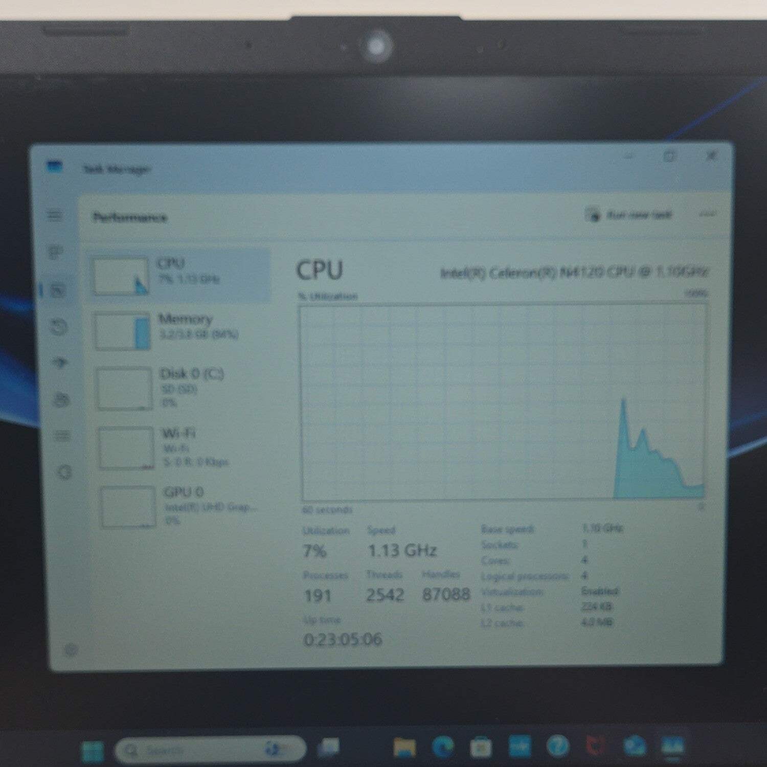 HP Laptop 14-DQ0762DX 13.9″ Celeron N4120 1.1GHz 4GB RAM 128GB SSD