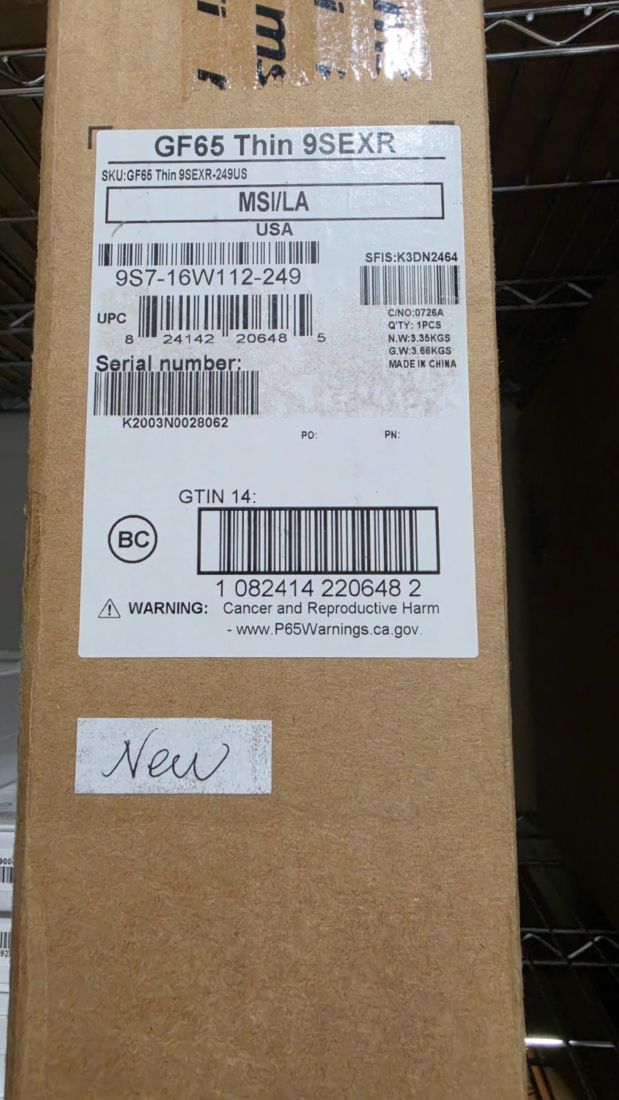 GF65 Thin 9SEXR-249US