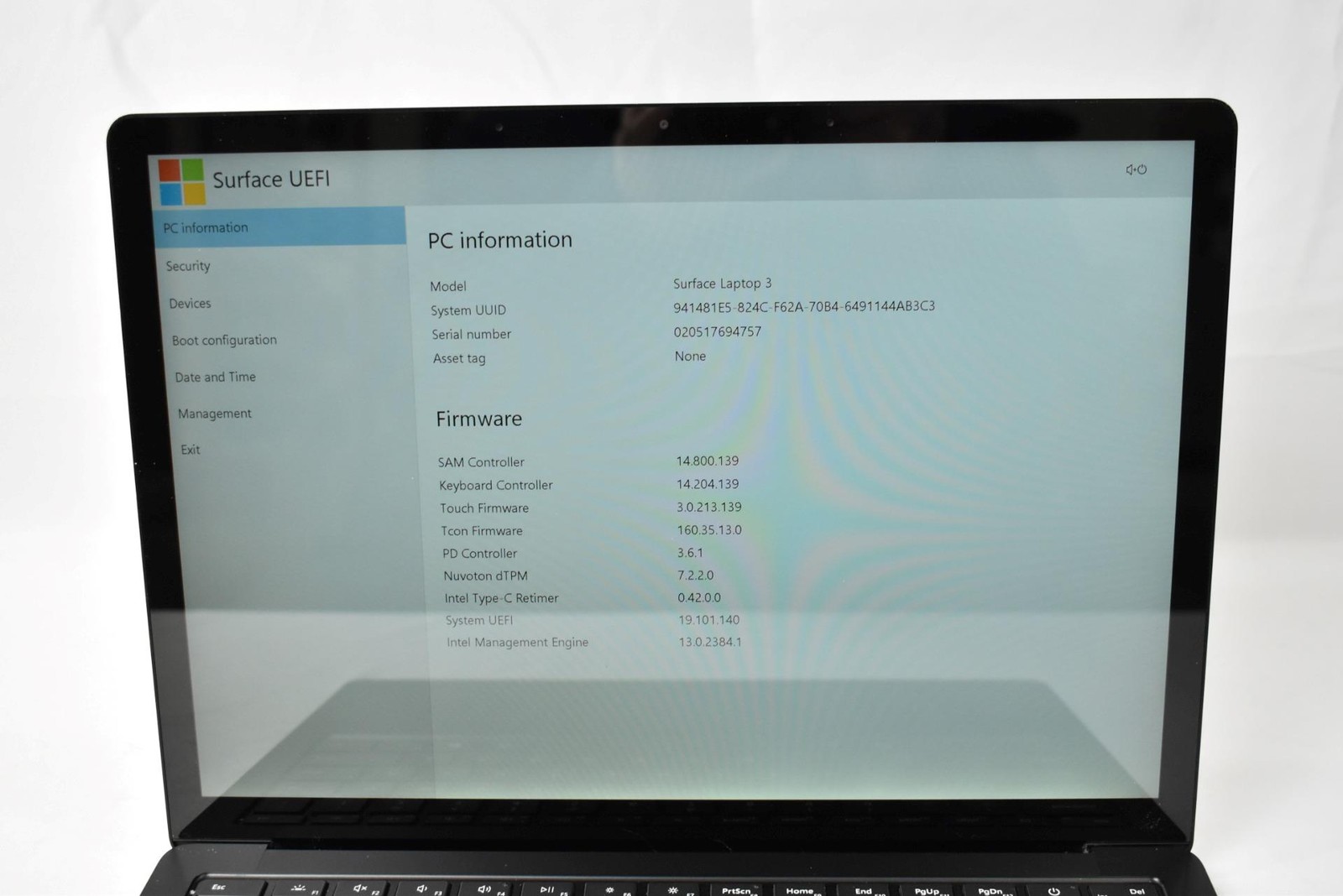 Microsoft Surface Laptop 3 i7-1065G7 1.3GHz 16GB 256GB SSD No OS *See Issues*