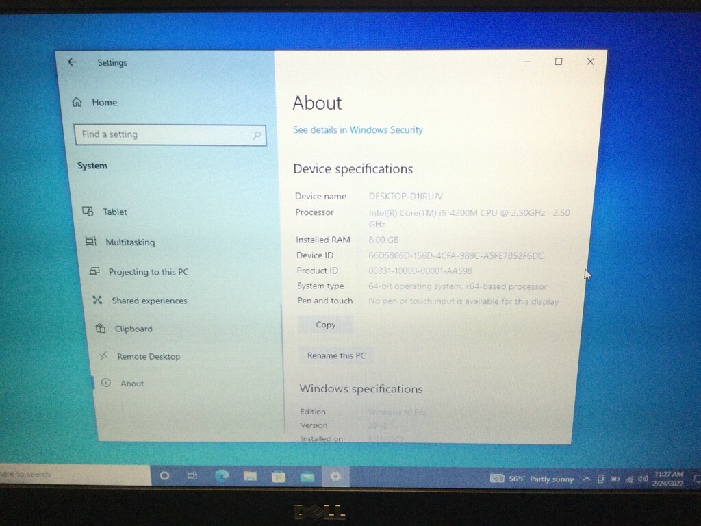 Dell Latitude E6440 i5-4310M 8GB 256GB SSD Webcam Wi-Fi Win10 Pro 14″