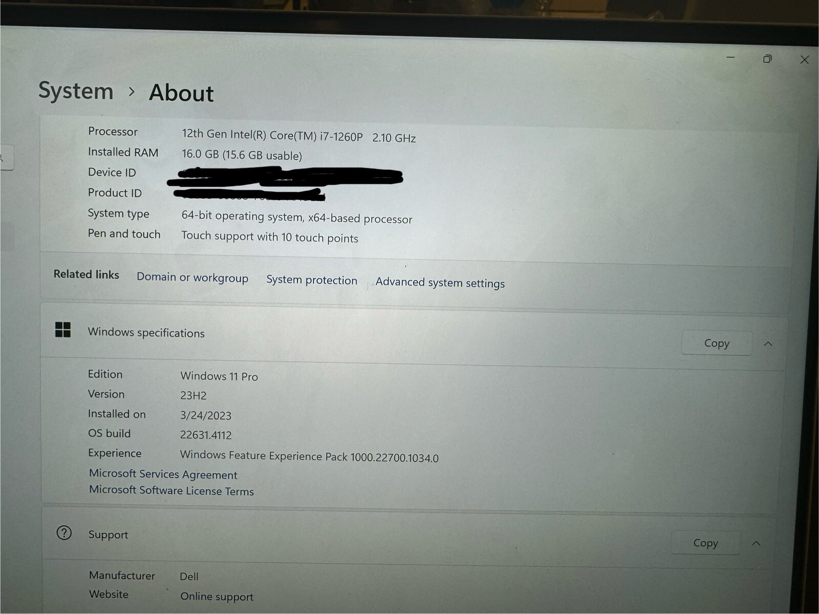 Dell XPS 13 Plus 9320 2023 FHD+ TOUCH i7-1260P 16GB RAM 1TB SSD USED