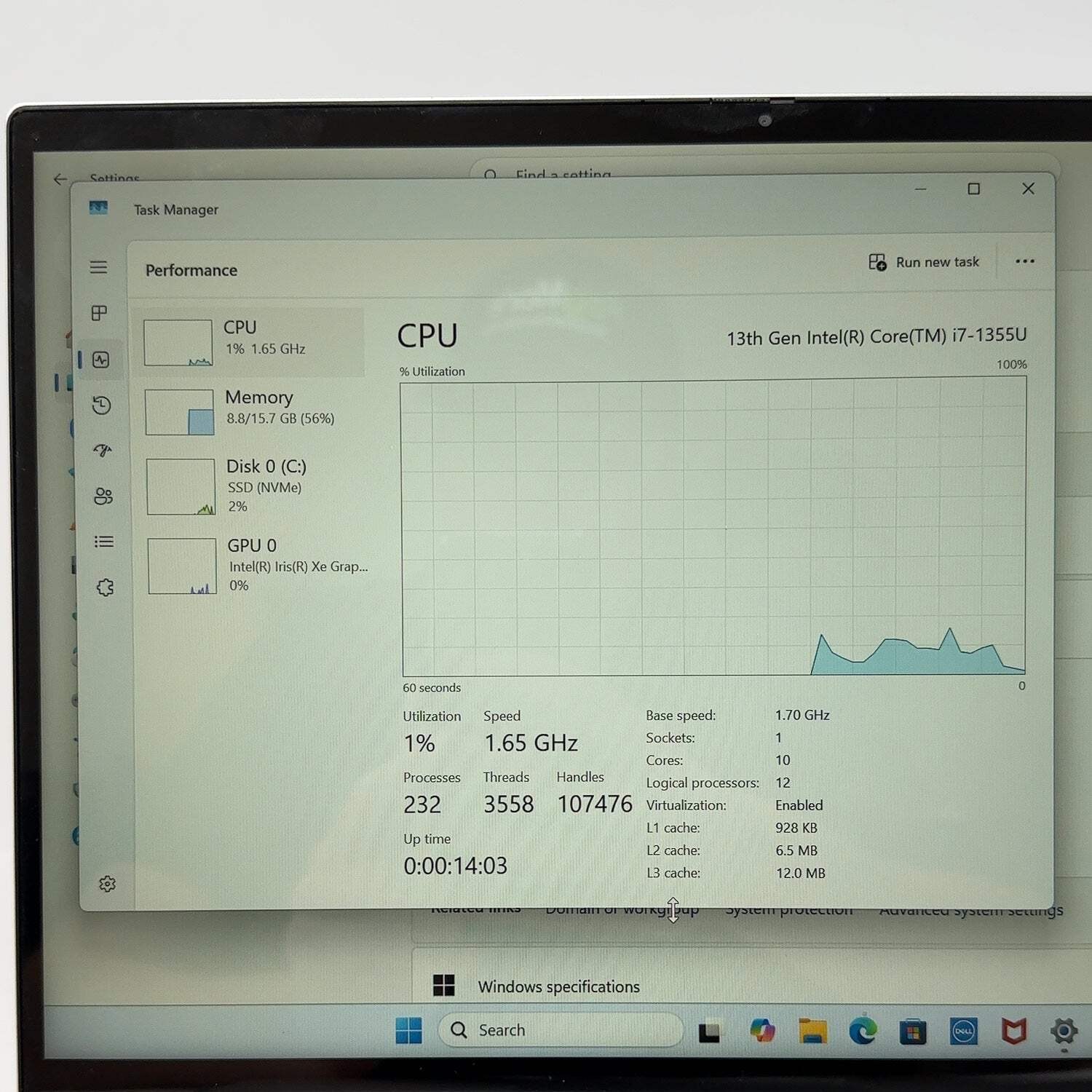 Dell Inspiron 3530 15.6″ i7-1355U 1.7GHz 16GB RAM 1TB SSD