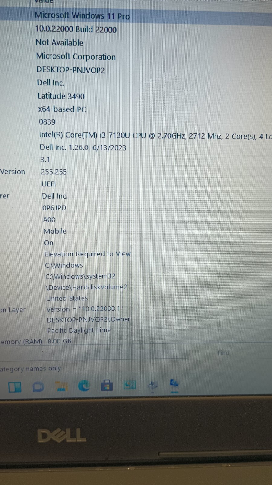Latitude3490 w/charger (5191).i3-7130U8GB.240GB SSD.14″. W11 Pro.