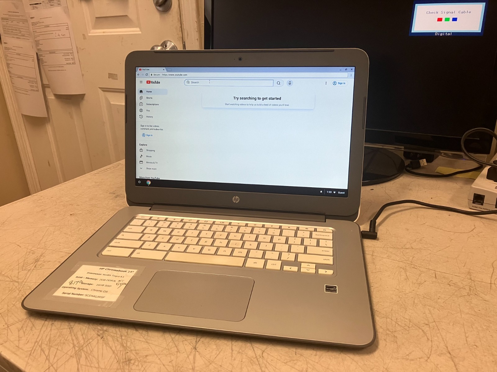 HP Chromebook 14-X013DX 14″ 4GB RAM – FOR PARTS AS IS