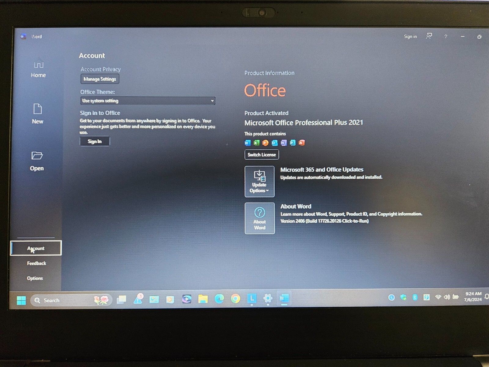 LENOVO THINKPAD T580 LAPTOP i5-8350U 16GB RAM 256GB SSD WIN 11+ OFFICE 2021