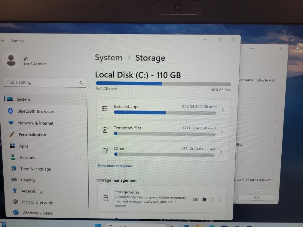 Older Windows 11, 8th gen Intel I5 8gb and 256ssd with ONN Brand Cha (P04021903)