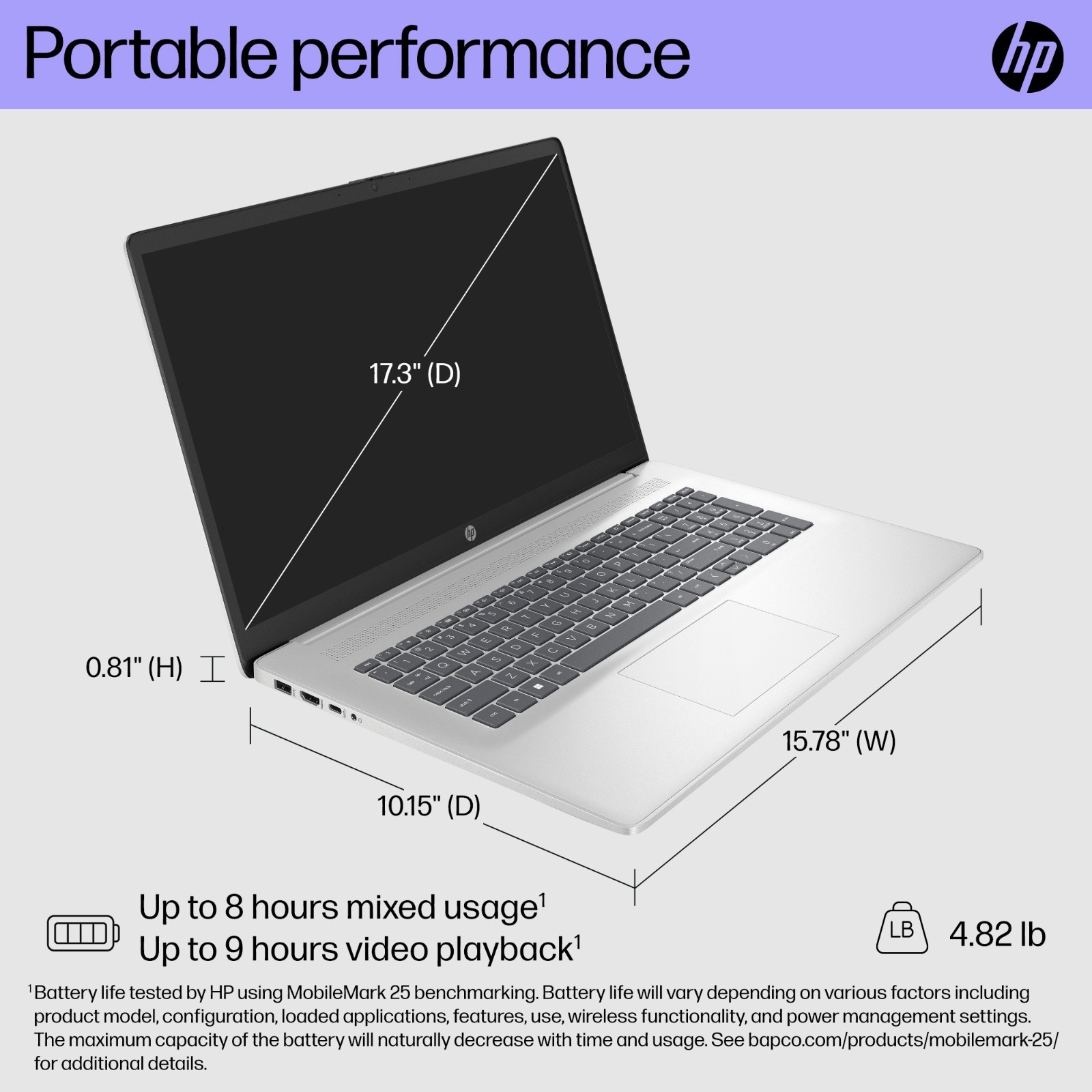 HP 17-CN3000 Laptop Intel i5-1335u 16GB 512GB SSD 17.3″ Touch W11H 90D 2YEAR