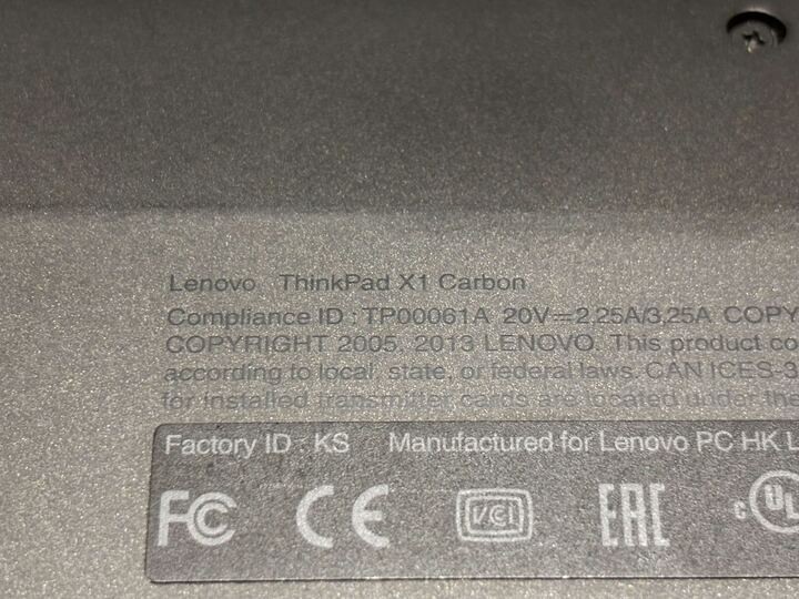 14” Lenovo X1 Carbon Gen2 Touch Intel i7-4600U @2.1GHz 8GB RAM 250GB SSD Win10P