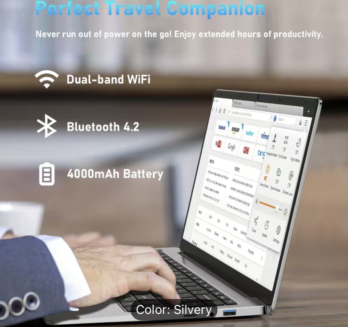 Auusda Laptop Computer With 8 GB LPDDR4 256 GB, SSD , Intel Celeron