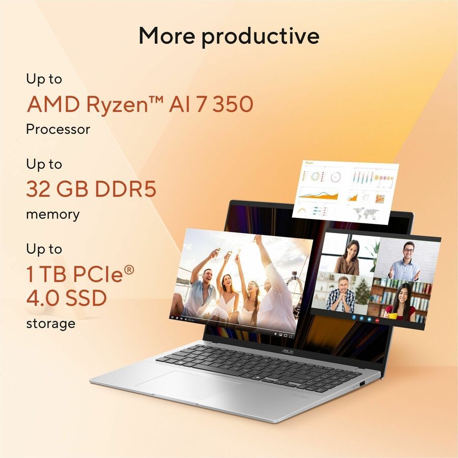 Asus Vivobook 16 M1607 M1607GA-DS76 16 Copilot+ PC Notebook – WUXGA – 60 Hz – A