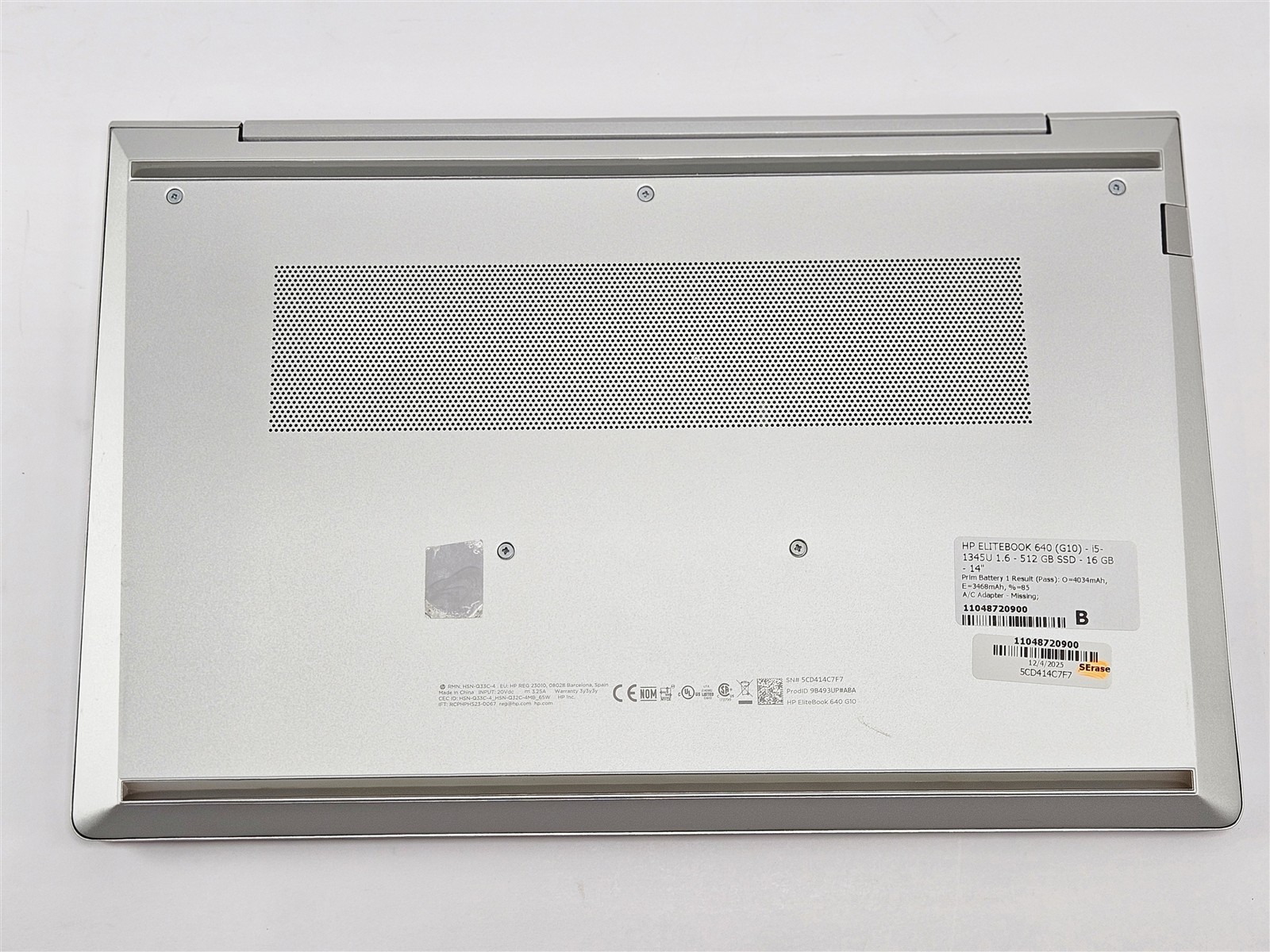 HP 14″ EliteBook 640 G10 i5-1345U 16GB RAM 512GB SSD Intel Iris Xe No OS