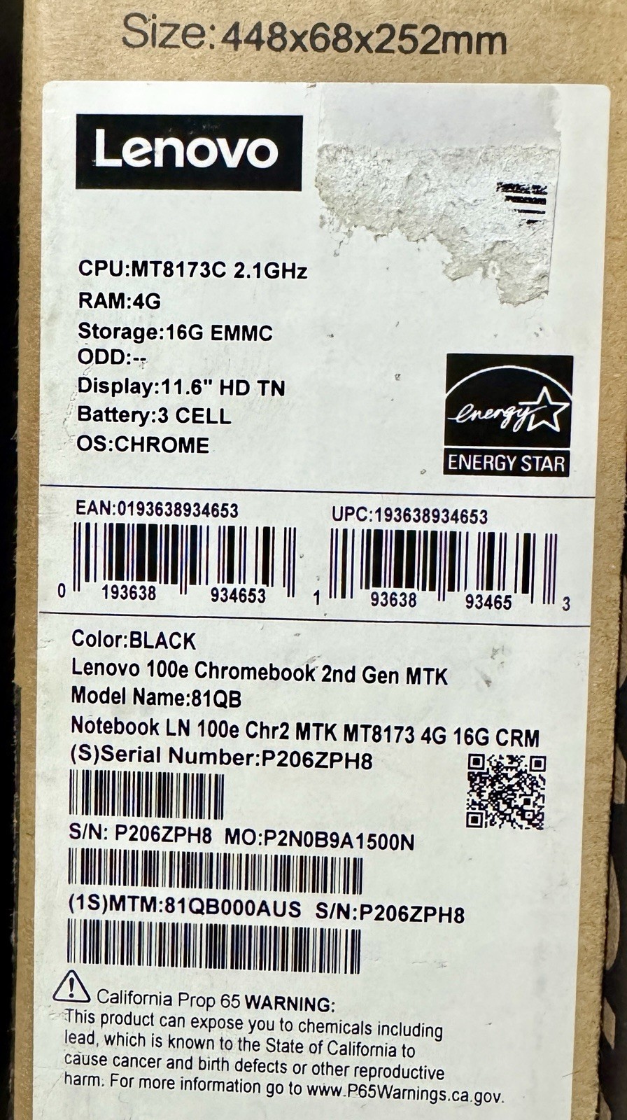 Lenovo 100e 11.6″ HD 4GB RAM 16GB SSD Chromebook – Black