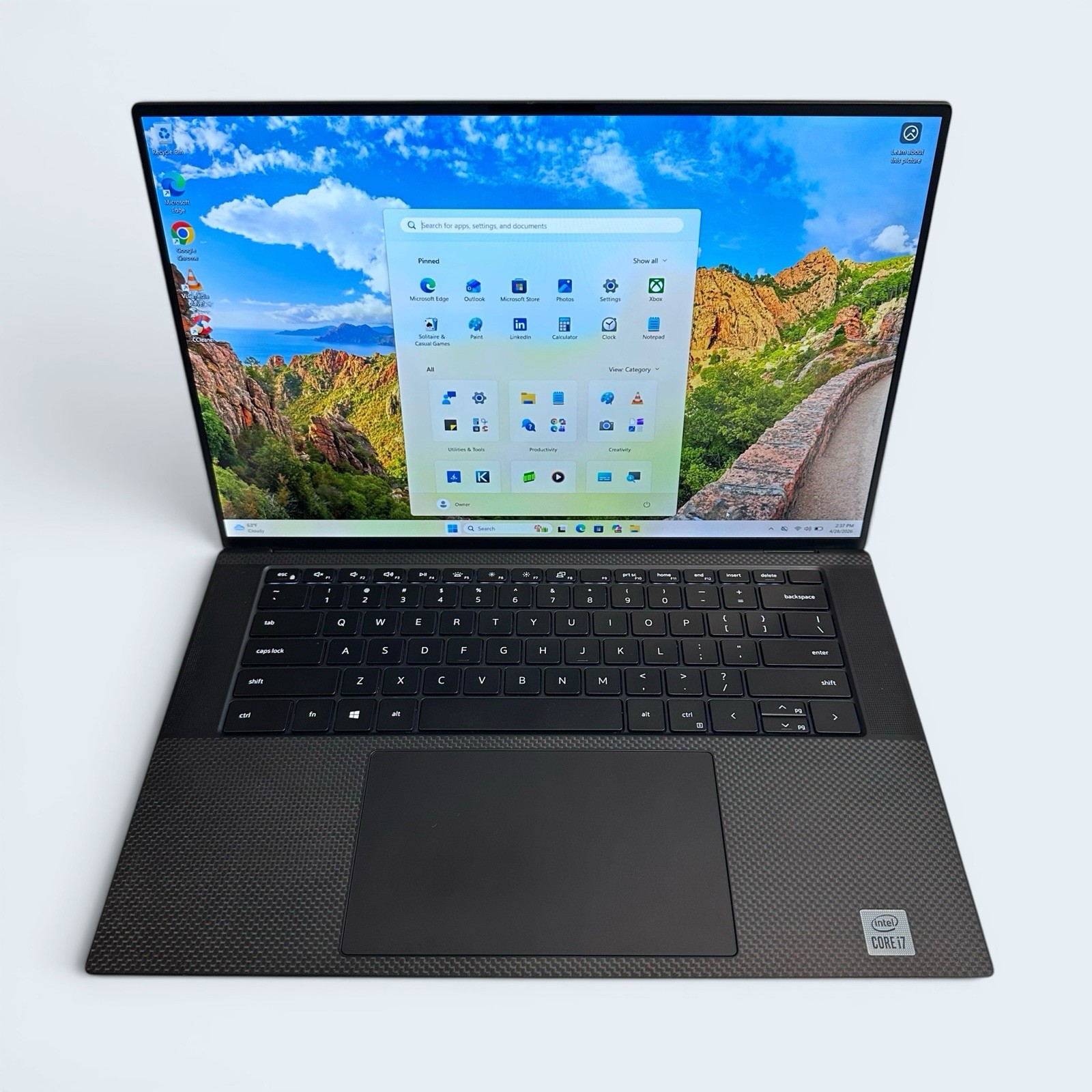 Dell XPS 15 9500 Intel I7-10750H 2.6GHz, 16GB Ram, 512GB NVMe, W-11 Pro..