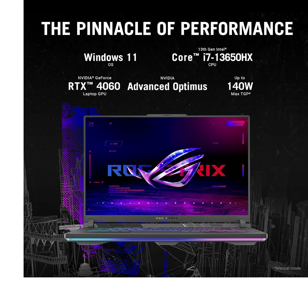ASUS ROG Strix G16 (2024) Gaming Laptop, 16” 16:10 FHD 165Hz Display, NVIDIA4060