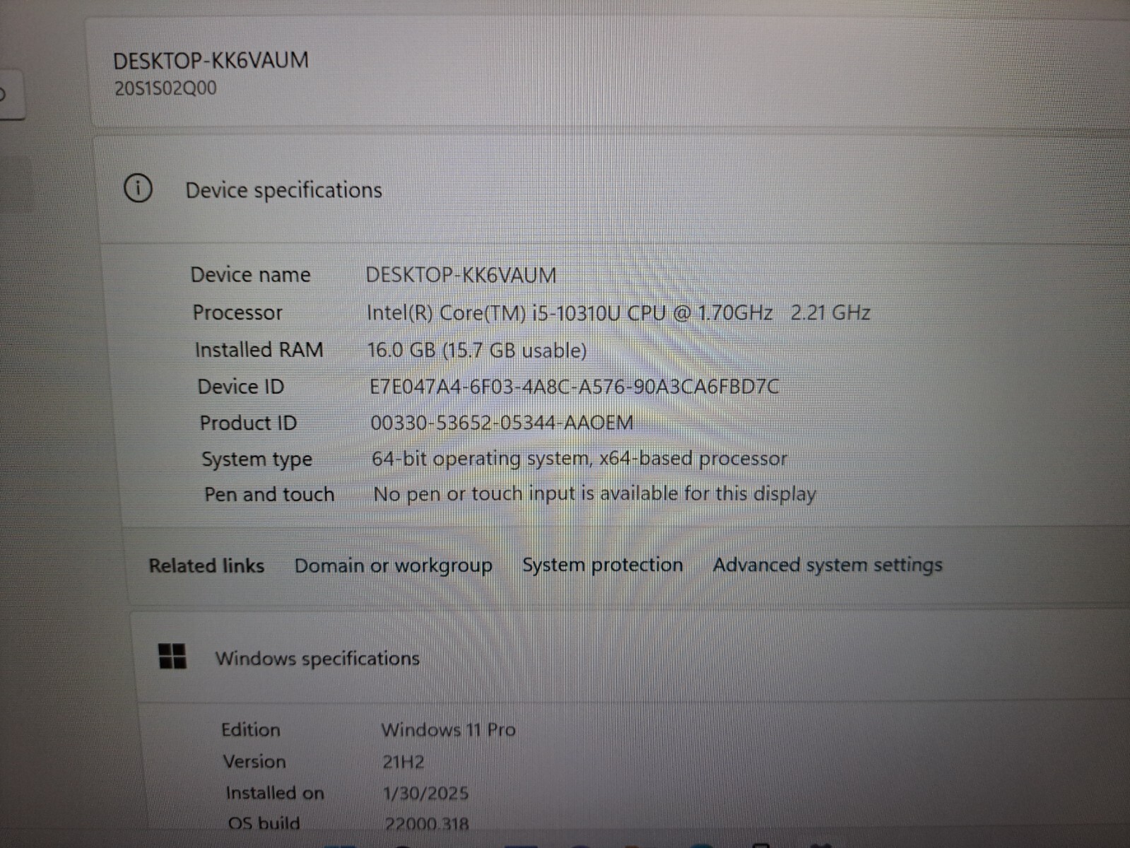 Lenovo ThinkPad T14 1st Gen ( Business Laptop ) Intel Core i5 10th Gen, 16GB RAM