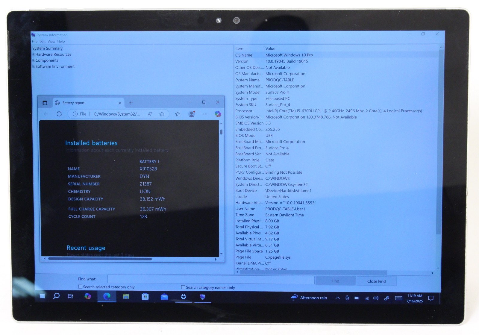 Microsoft Surface Pro 4 1724 12.3″ 256GB SSD 8GB RAM 2.4GHz i5-6300U; 6163394
