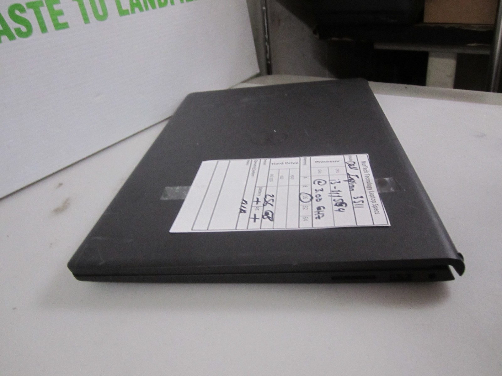 DELL INSPIRON 15 3511 15.6” I3-1115G4 3.0GHZ 256GB M2SSD 16GB NOOS LAPTOP + AC/