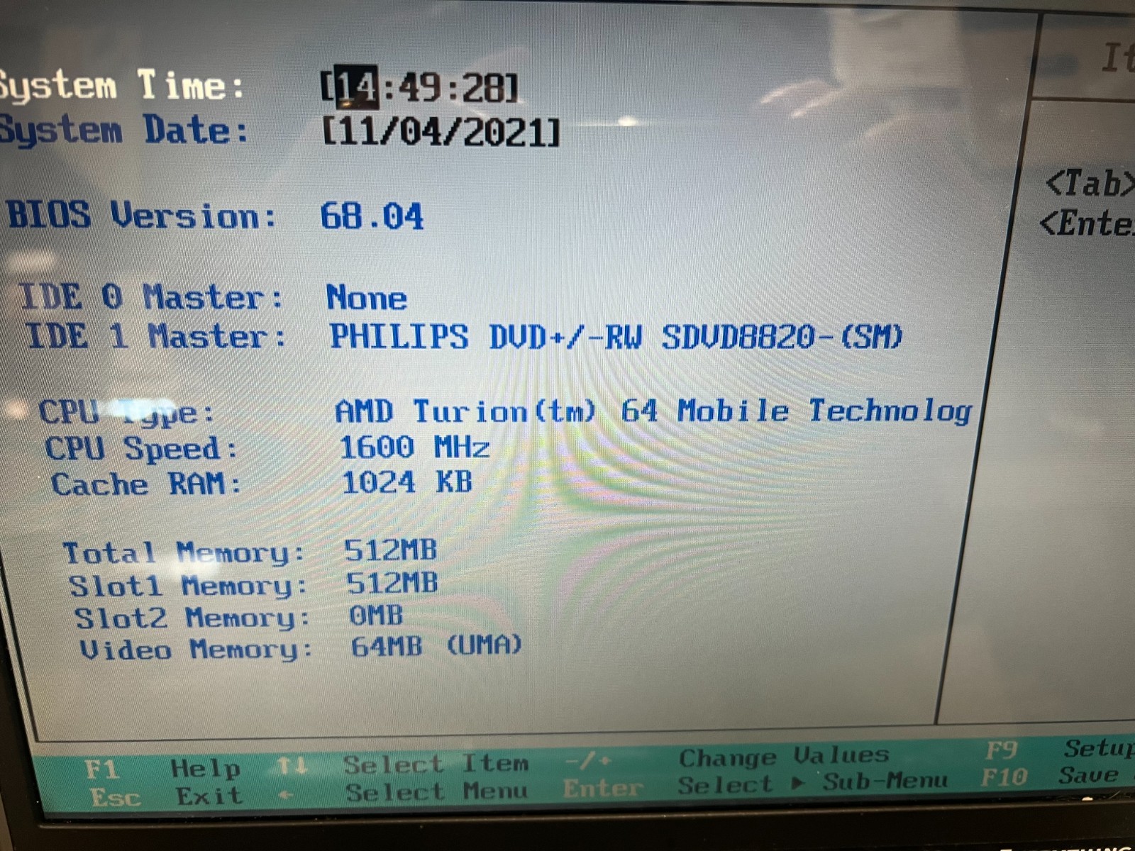 Gateway MA3 MX64 15.4 in AMD Turion 64 Mobile 1600 MHz 1 GB No HDD No No OS