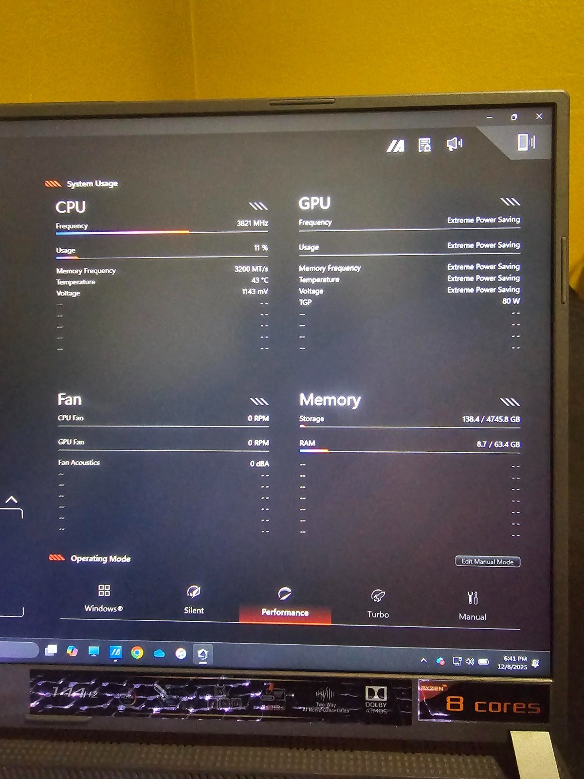 ASUS ROG Strix G713 Ryzen 7 RTX 3050 64GB 5TB SSD 17.3″ Excellent + Camera