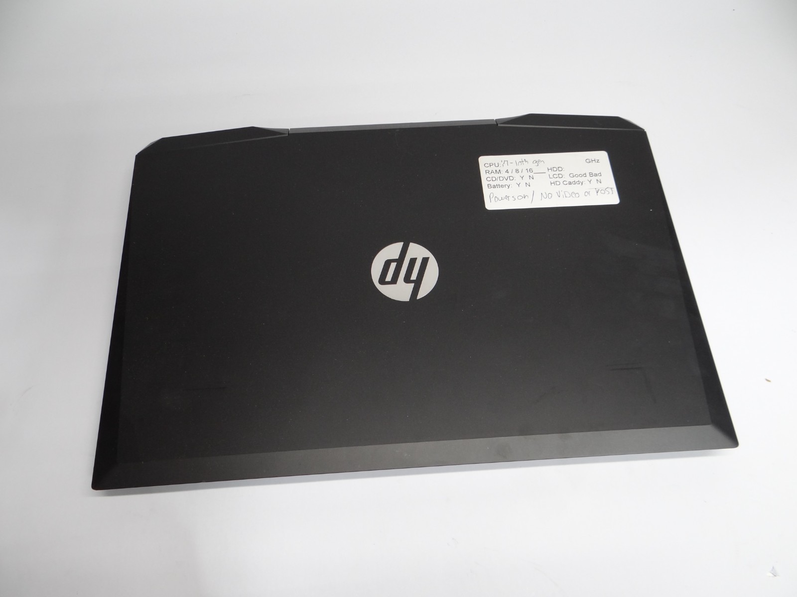 HP PAVILION 17T-CD100 – Powers ON – NO VIDEO OUTPUT Nvidia GTX 10th Gen i-Series