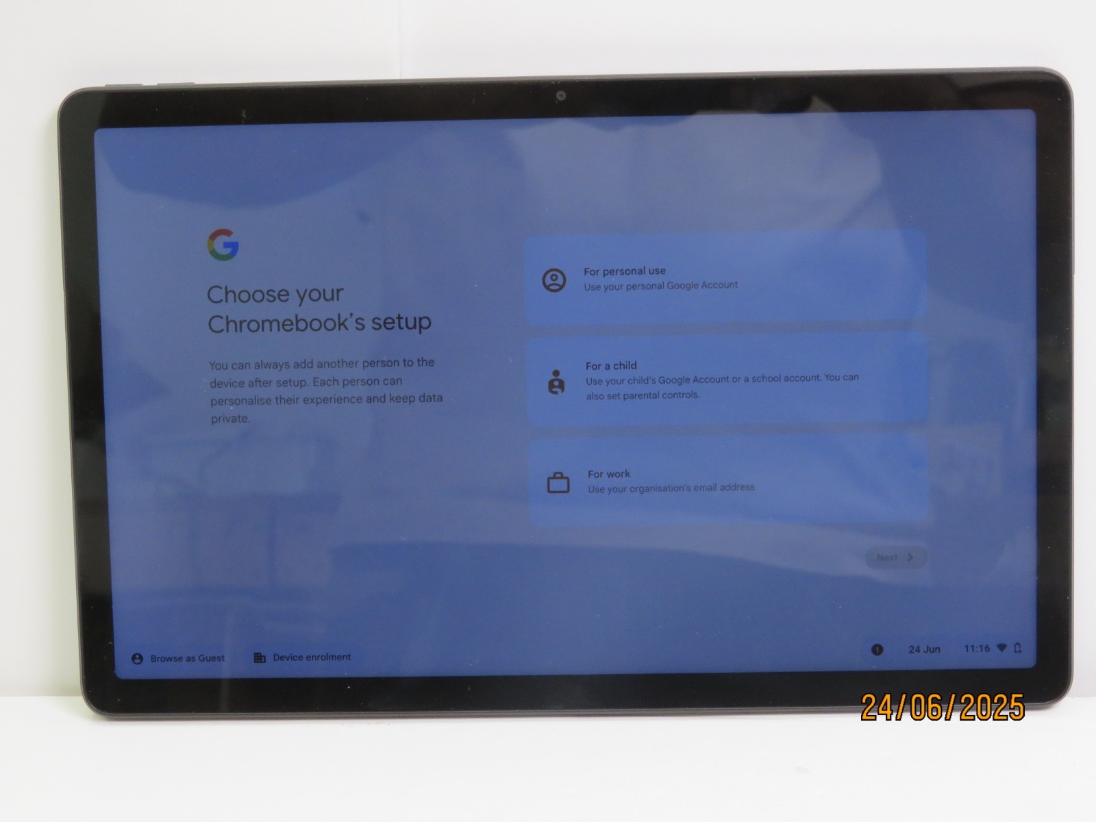 LENOVO CHROMEBOOK DUET 3 MEDIATEK PROCESSOR 4GB RAM 128GB STORAGE [DS23]