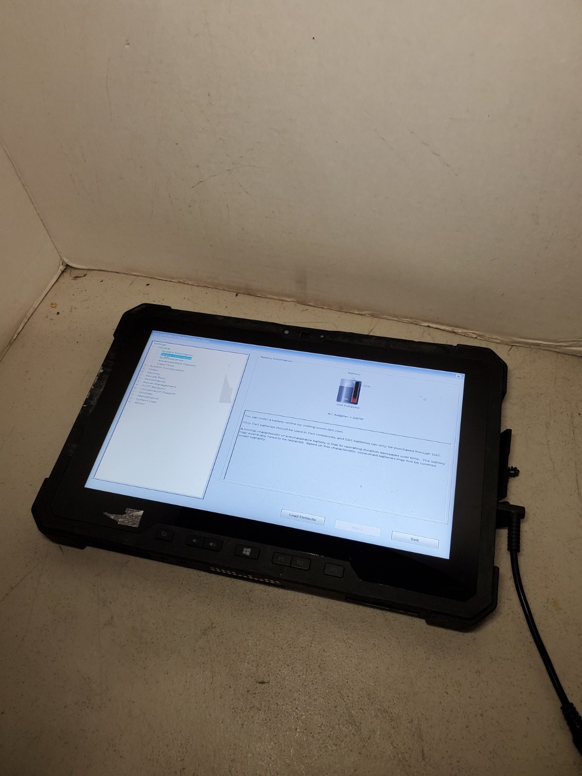 Dell Latitude 12 Rugged 7202 11.6″ M-5Y71 8GB RAM 256GB SSD NO OS NO BATTERY #69
