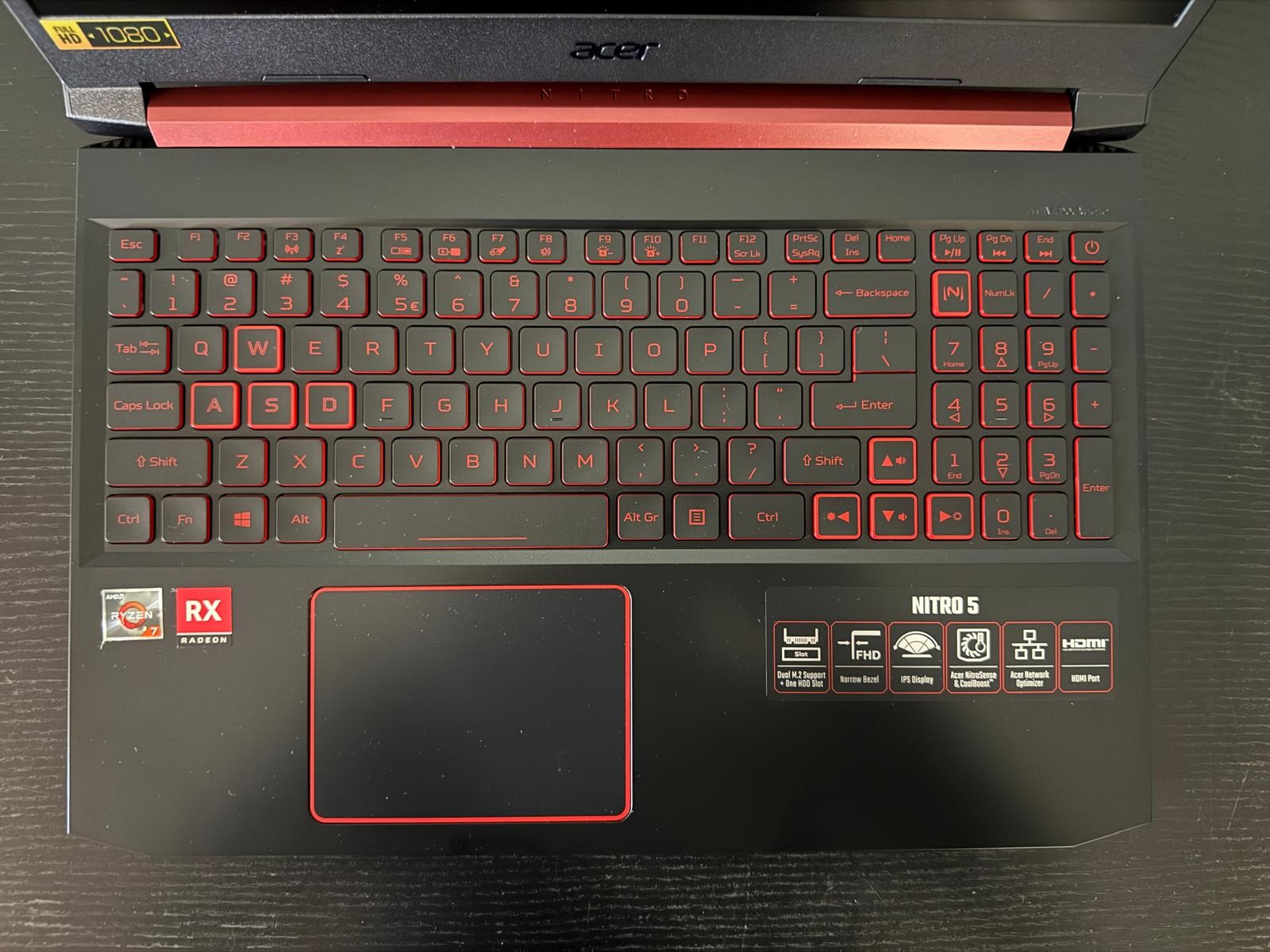 Acer Nitro 5 AN515 15.6″ FHD Gaming Laptop R7-3750H 8GB 512GB Obsidian Black