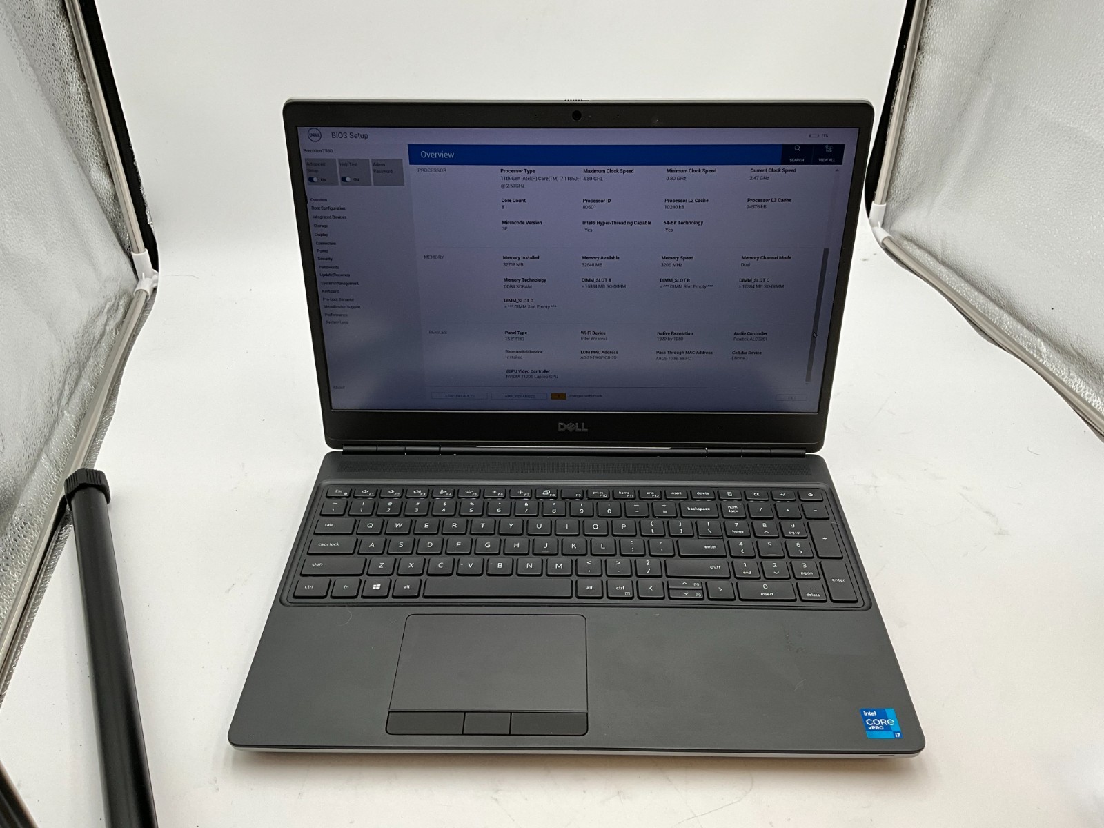 DELL Precision 7560 i7-11850H 2.50g 32GB 1TB T1200 15.6″ WIN11 LAPTOP 4B6T2J3