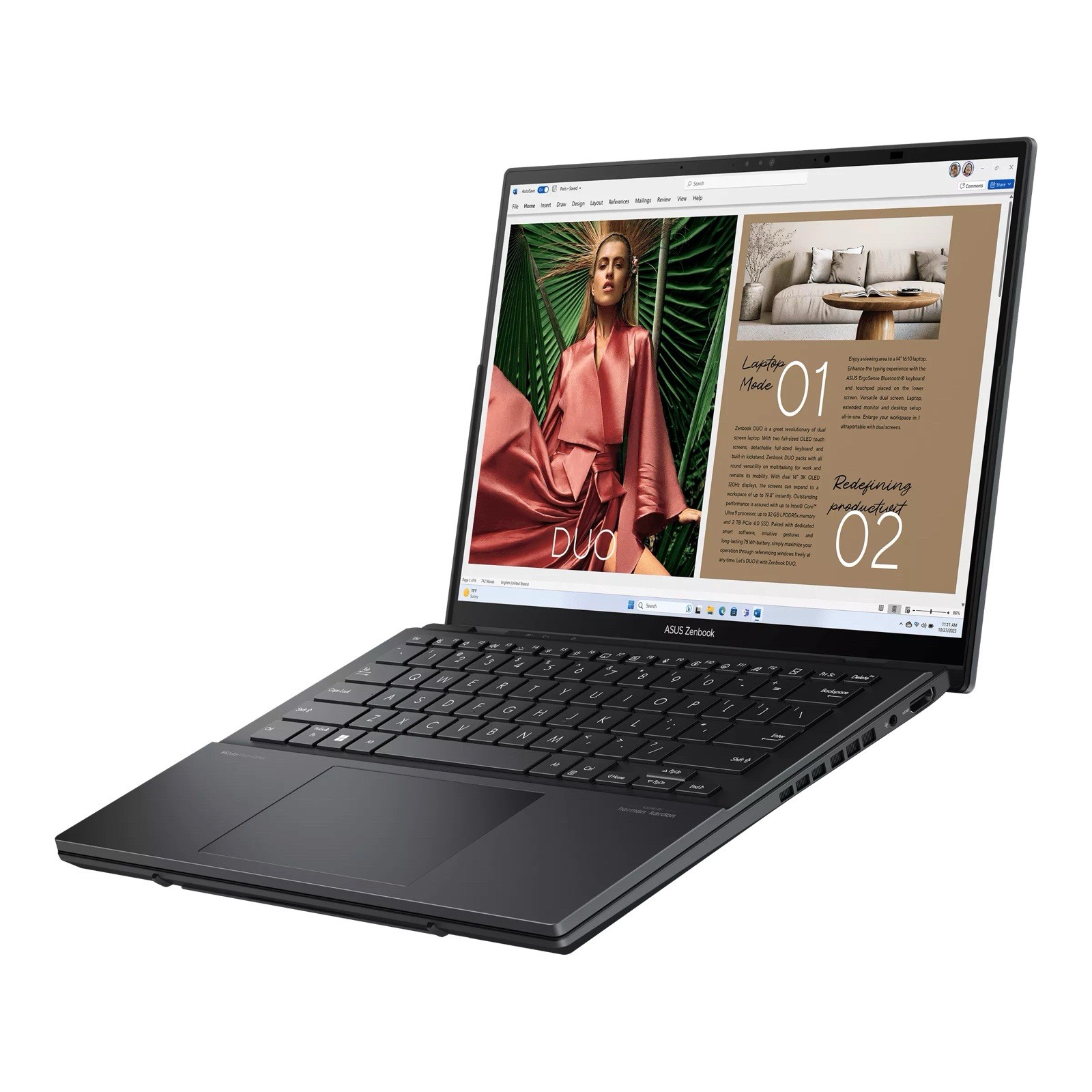 ASUS Zenbook Duo UX8406 14in Dual Screen Core Ultra 16GB 1TB SSD Gray