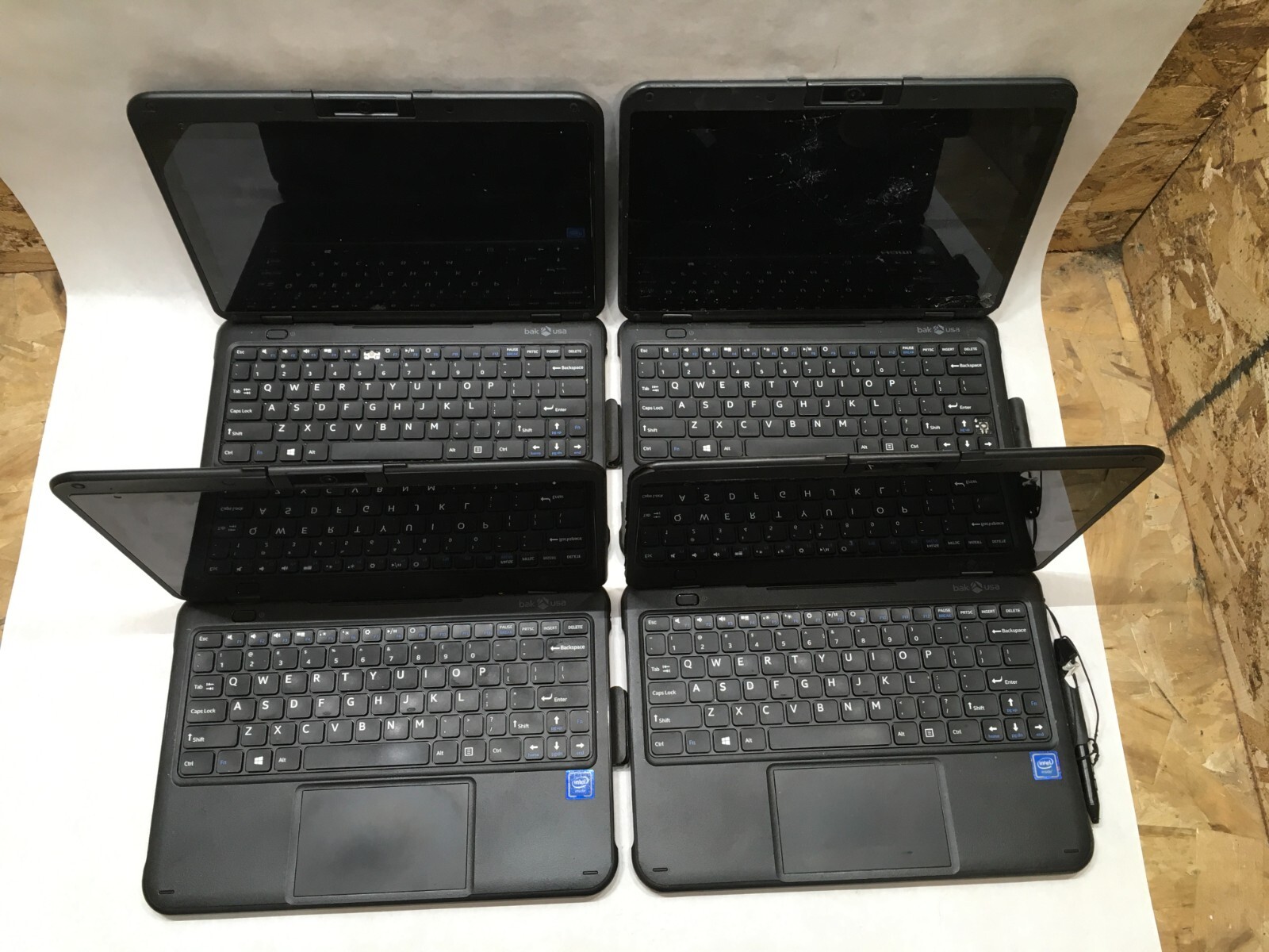 Lot of 10 Bak USA ED20GM Celeron Power Issues Broken Screens For Parts- FT