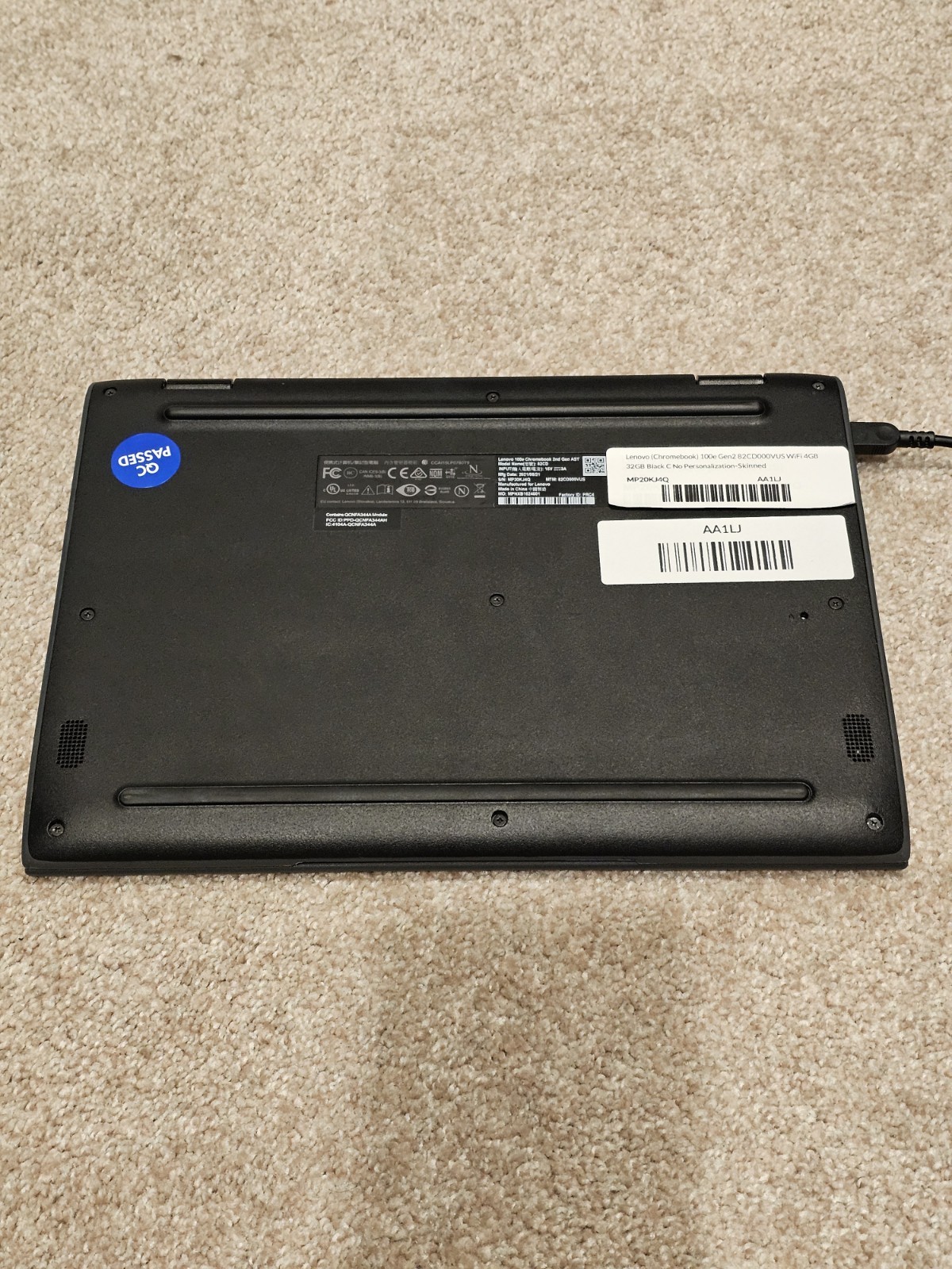 Lenovo 100e Chromebook 2nd Gen Used Great Condition With Power Cord