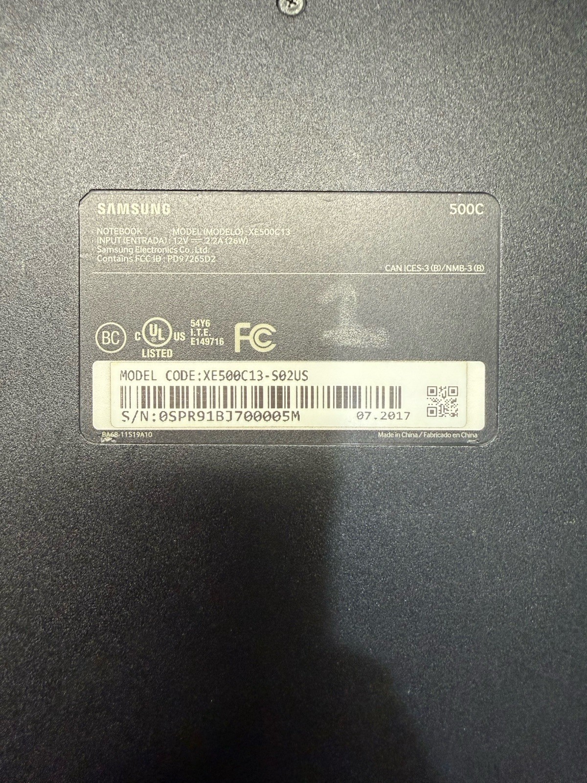 Lot of 2 Samsung Chromebook 3 XE500C13 XE501C13 11.6″/N3050 N3060/2GB/16GB eMMC