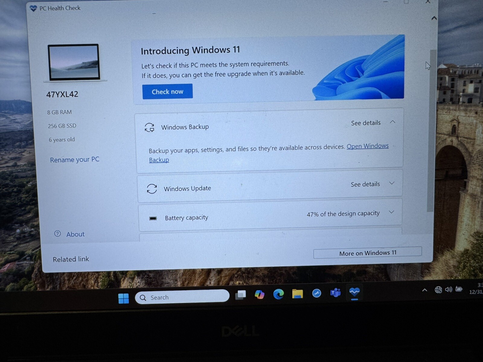 Dell Vostro 5471 i5-8250U, 8GB RAM, 250GB SSD Service Tag 47yxl42