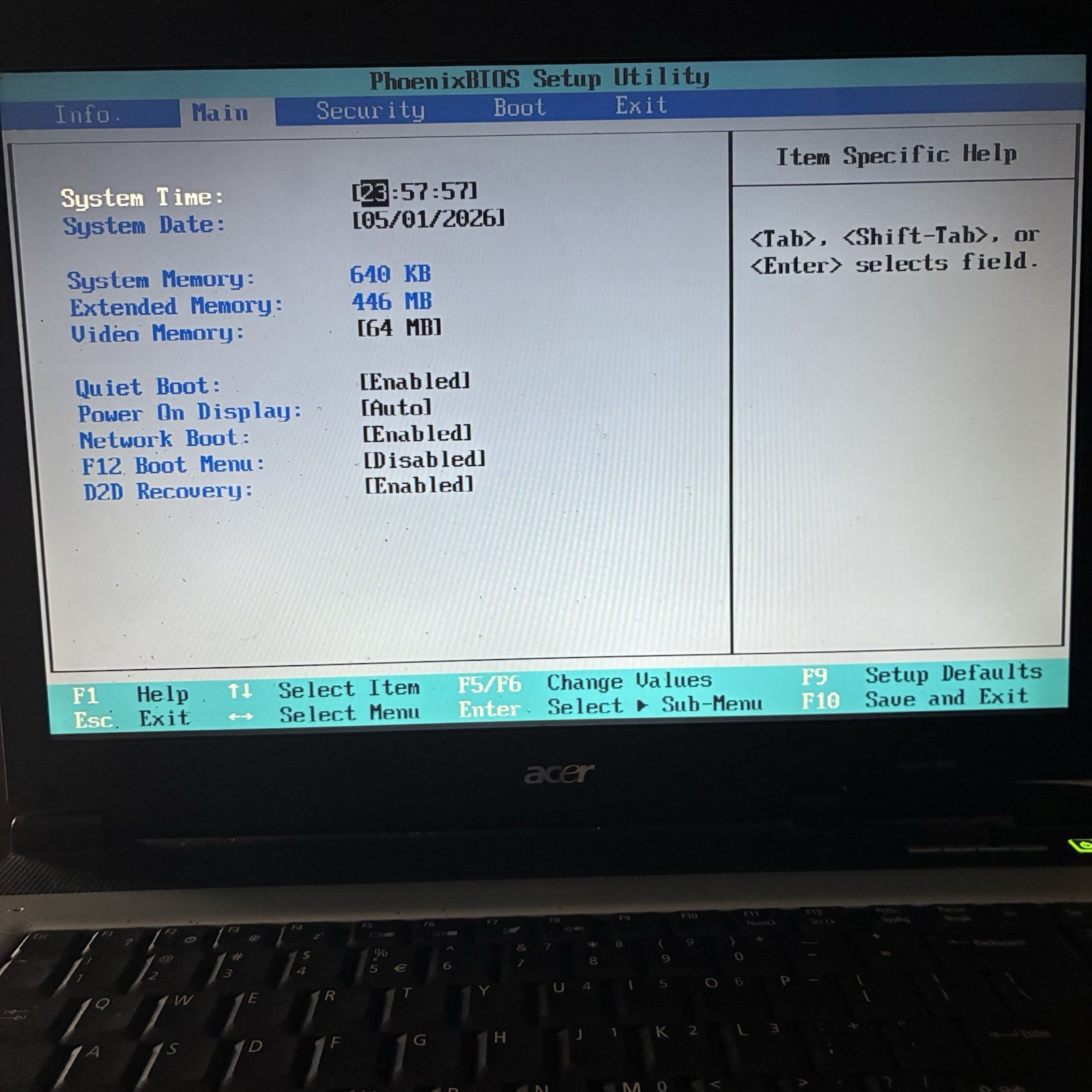 Acer Aspire 3003WLCi Laptop AMD Sempron 15.4” Win XP 60GB Working Batt Restored