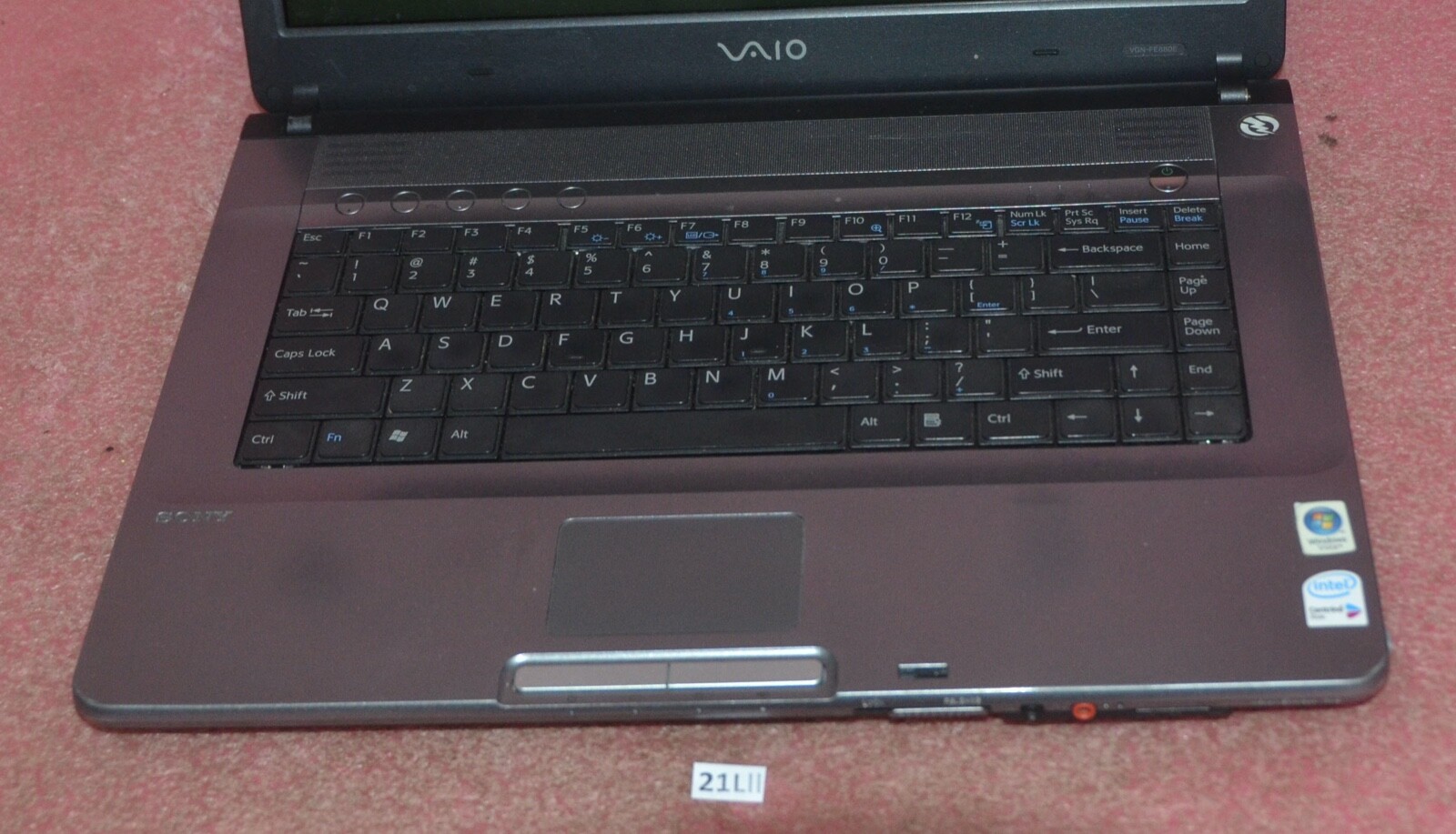 Vintage Sony Vaio VGNFE880E Laptop_Intel Core 2 T5500 CPU @ 1.66 GHz_2GB RAM_160