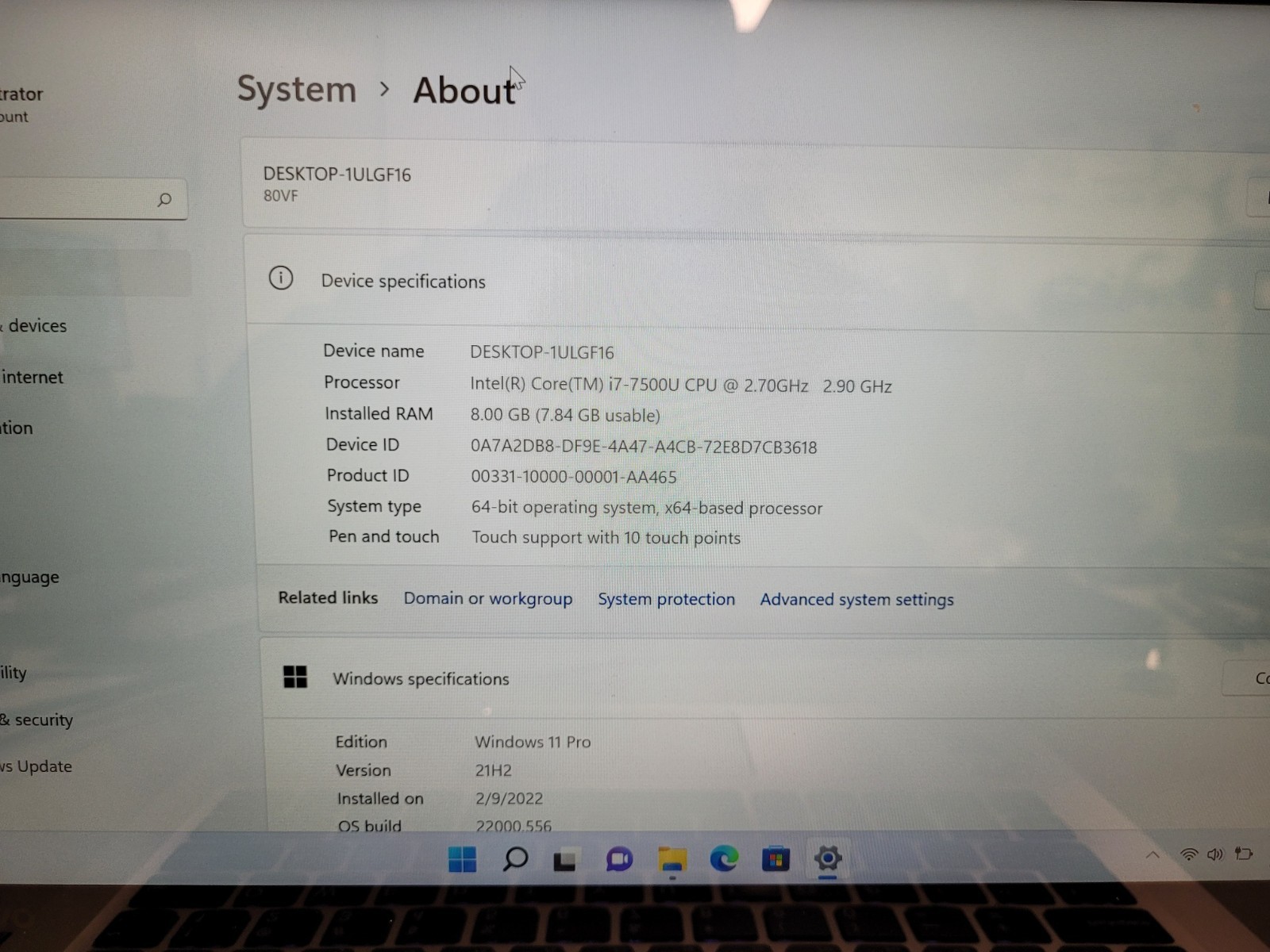 Lenovo yoga 910 14″touch i7-7500u 2.7ghz 8gb ram 256gb ssd w11p READ PF0U9GSP