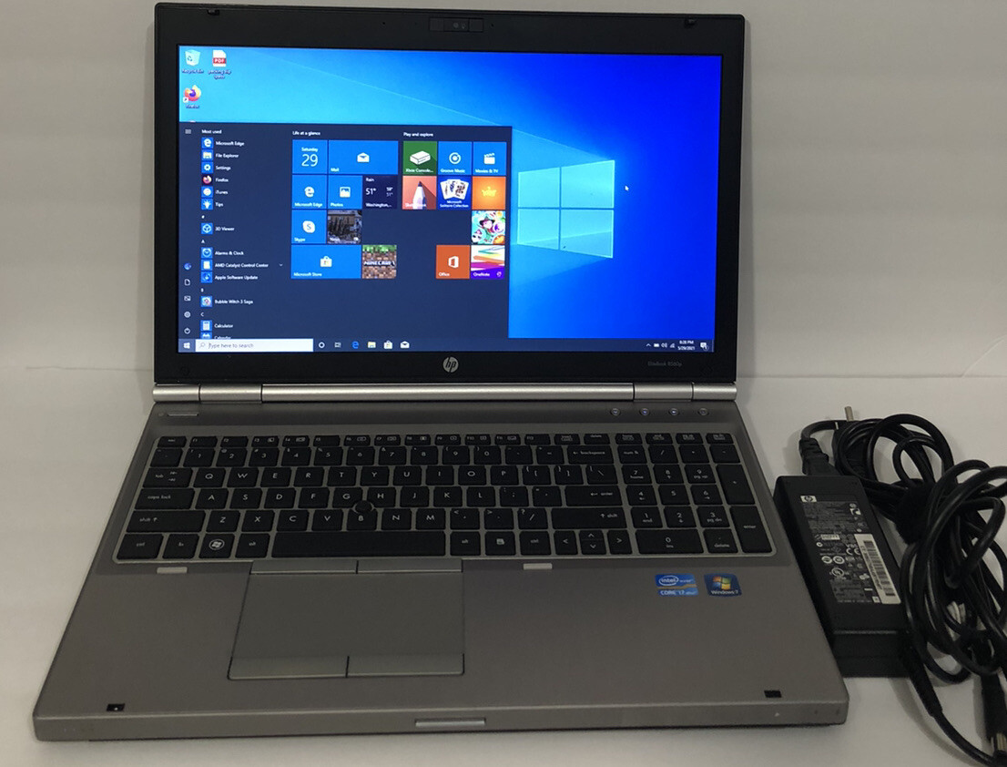 HP EliteBook 8560P Laptop i7-2620M 2.2GHz 250GB HDD 6GB RAM Windows 10 Pro. Used