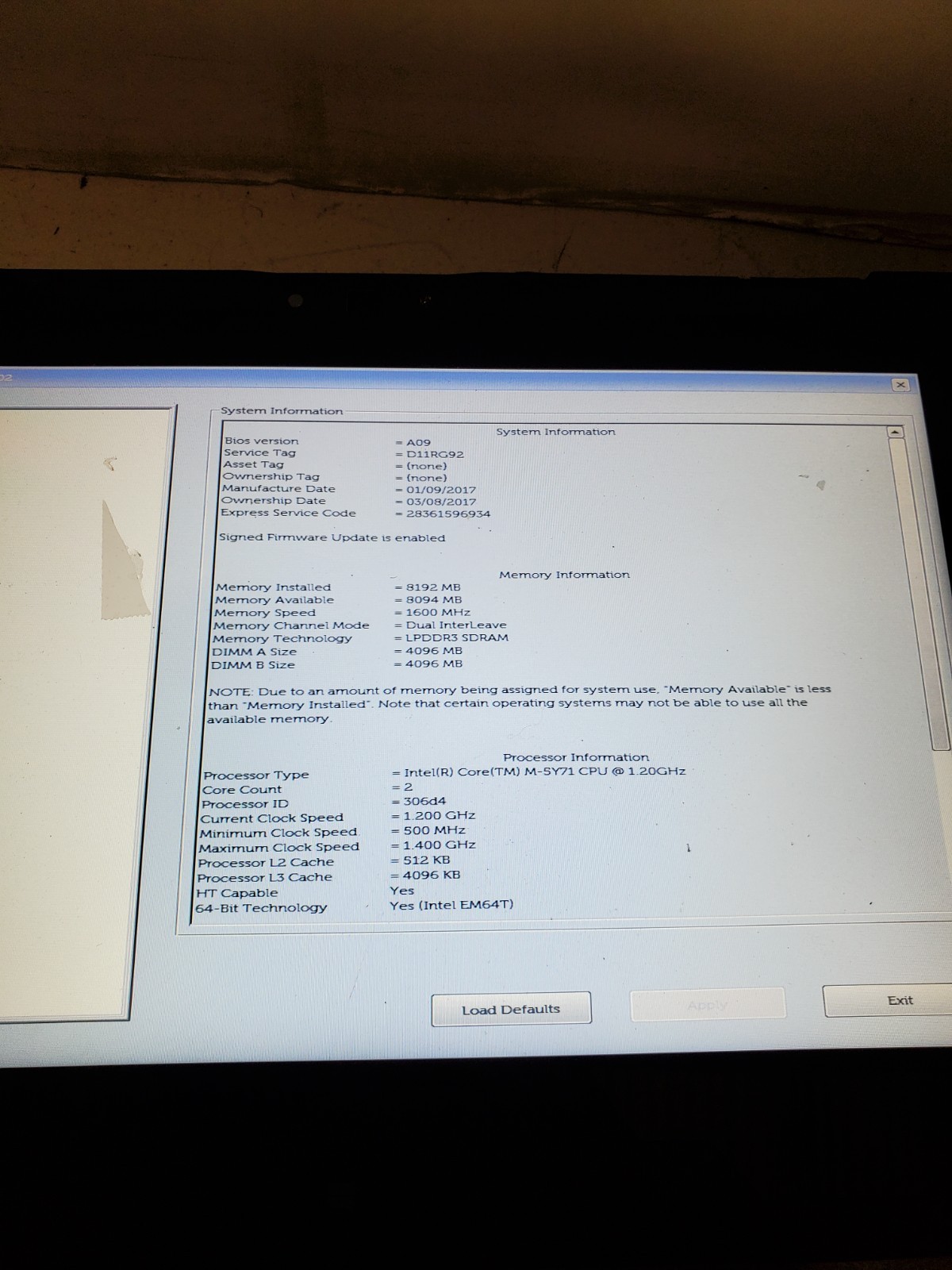Dell Latitude 12 Rugged 7202 11.6″ M-5Y71 8GB RAM 256GB SSD NO OS NO BATTERY #69