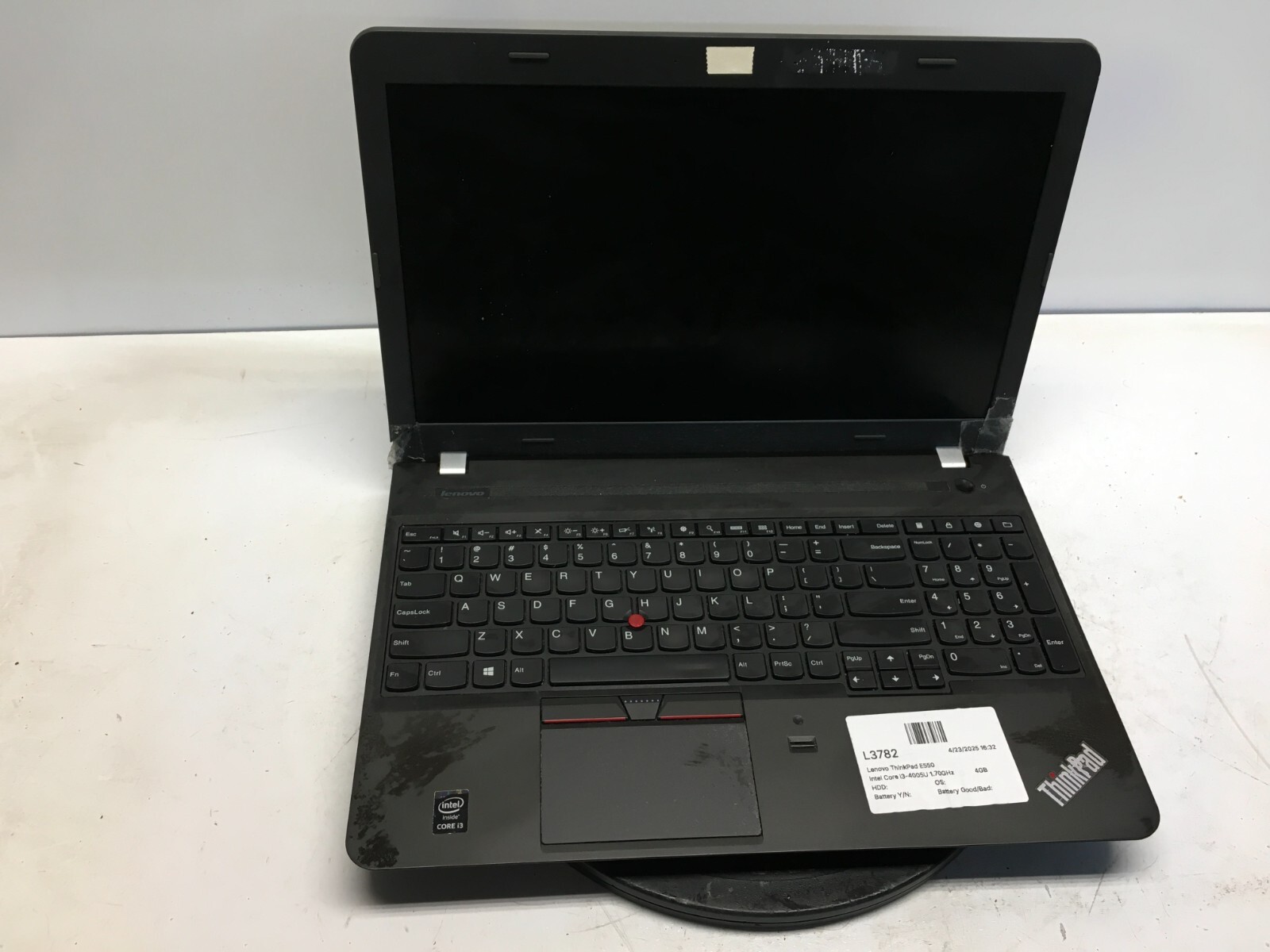 Lenovo ThinkPad E550 Intel Core i3-4005U 1.70GHz 4GB NO HDD