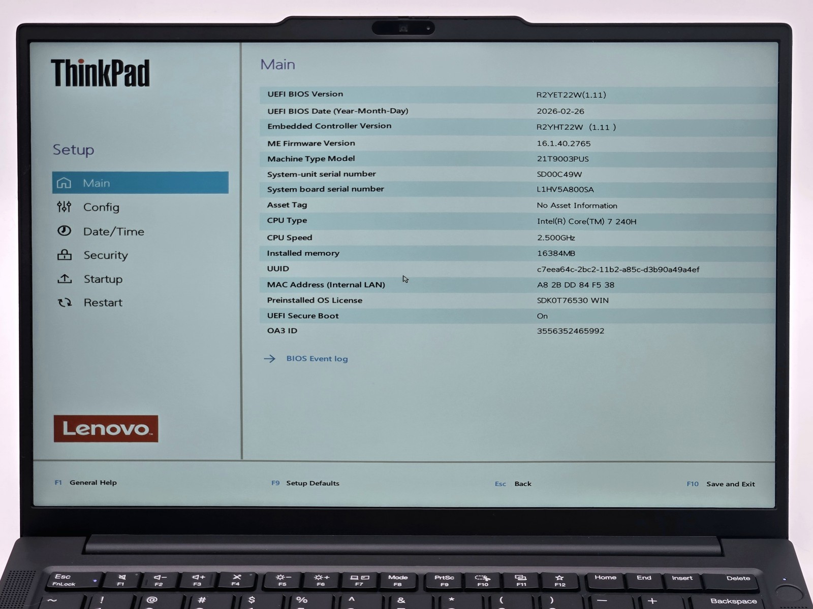 Lenovo ThinkPad E14 Gen 7 14″ FHD+ Touch 7 240H 512GB SSD 16GB W11P Warranty