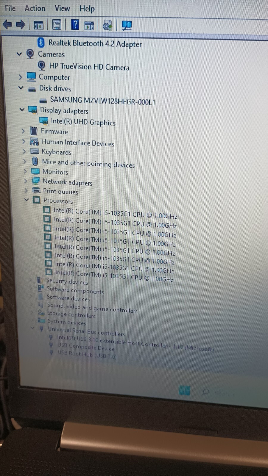 3053 HP 15-dy1751ms w/charger.i5 1035G1.8GB.128GB NVMe.15.6″.W11
