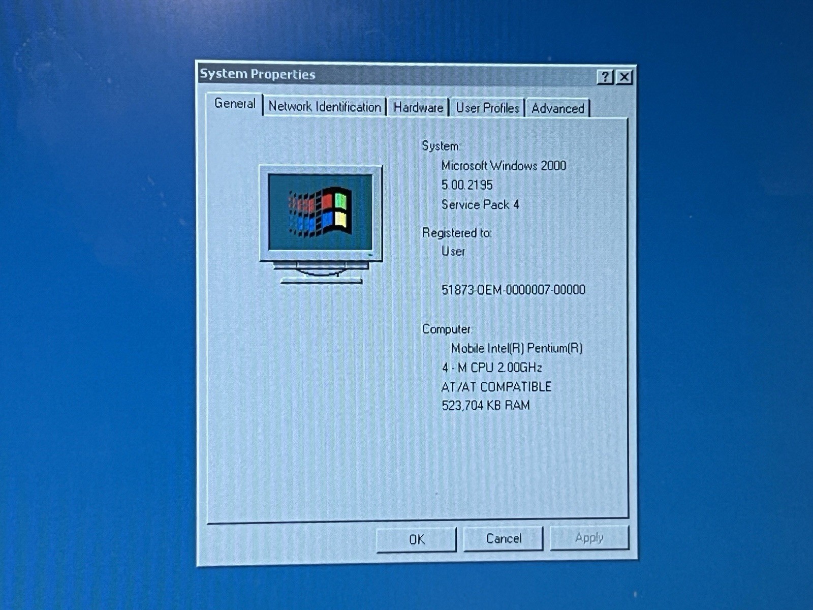 Dell Latitude C840 Laptop Pentium 4 512MB RAM 60GB HD FDD CD WINDOWS 2000 READ