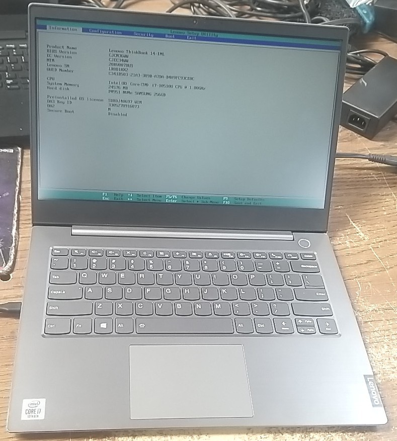 Lenovo ThinkBook 14-IML LAPTOP W/i7-10510U 1.80GHZ, 24GB Ram, 256GB. *READ⬇️*