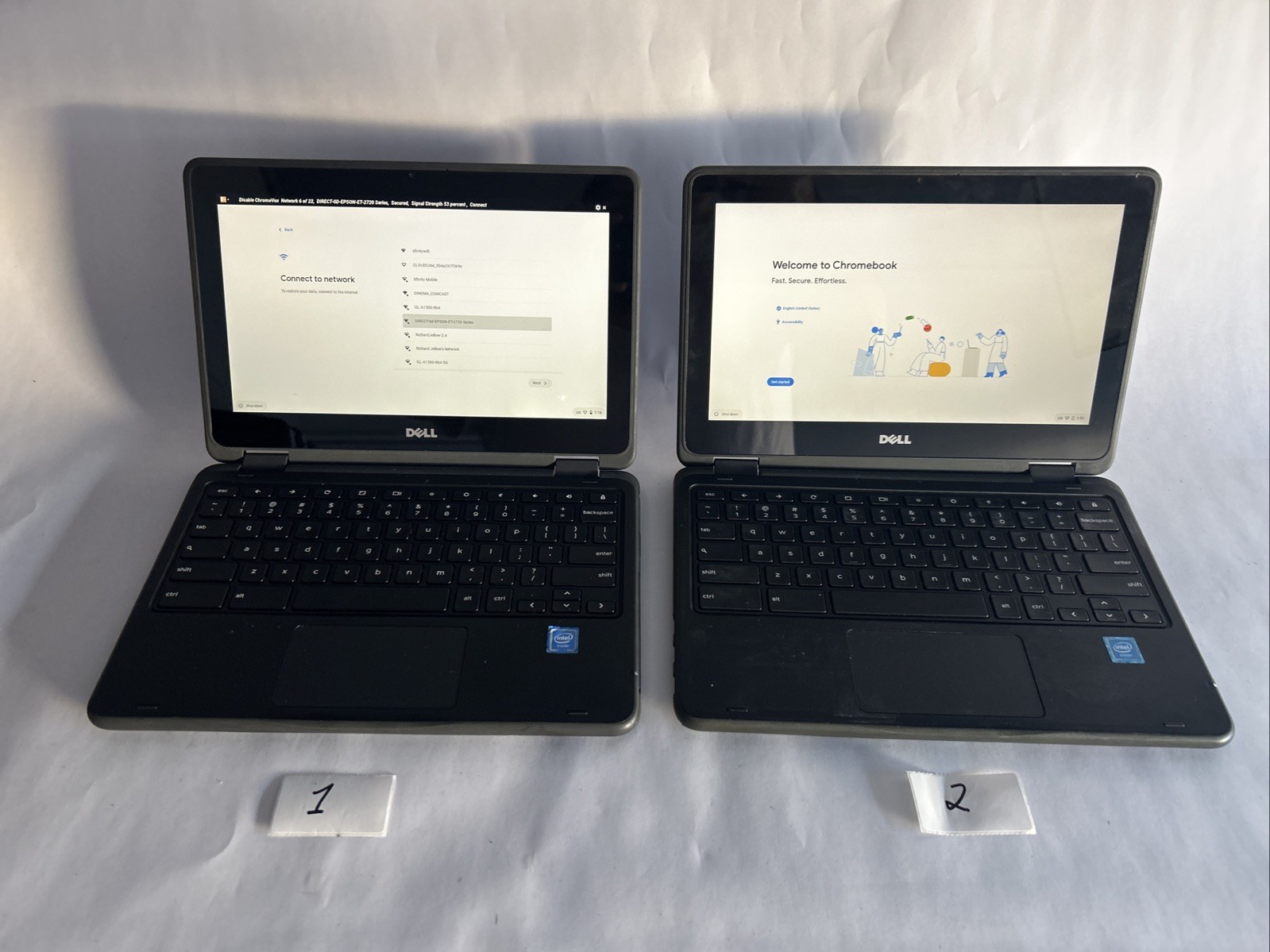 2 Dell Chromebook 3189 For Parts: Screen, Keyboard, Motherboard & More