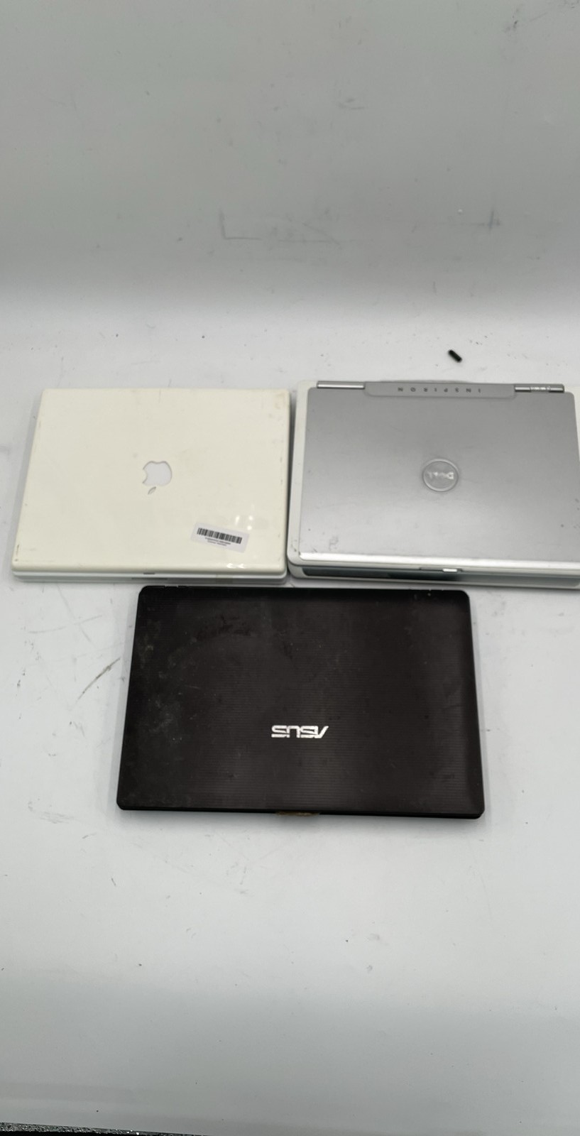 Apple iBook A1134 ASUS K53U Dell Inspiron 1501 Mixed Laptop No HDD Lot of 3