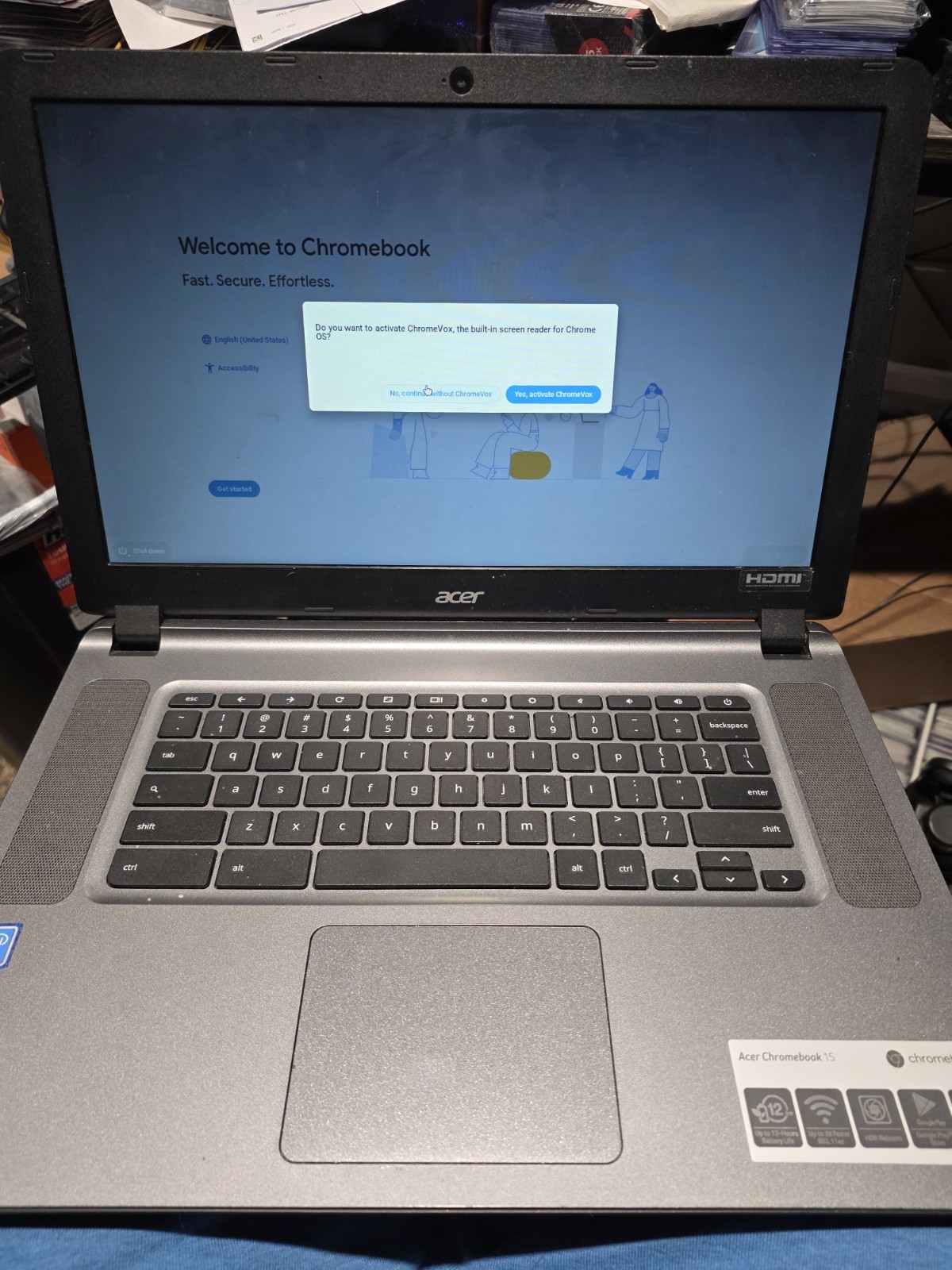 Acer Chromebook N15Q9 15.6″ Laptop – 2.16GHz – 2GB RAM – 16GB SSD – CB3-531-C4A5