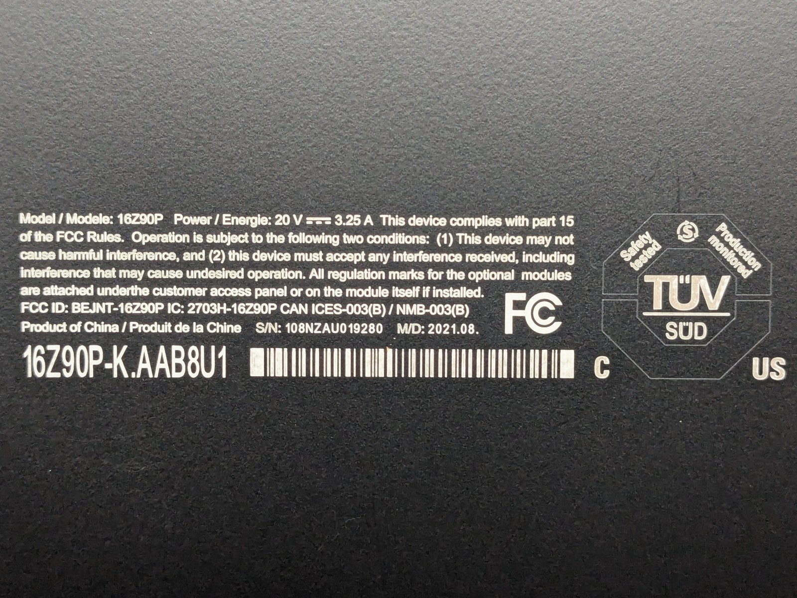 LG Gram 16 16Z90P 16in 2560×1600 i7-1165G7 16GB 1TB SSD Win11 Home