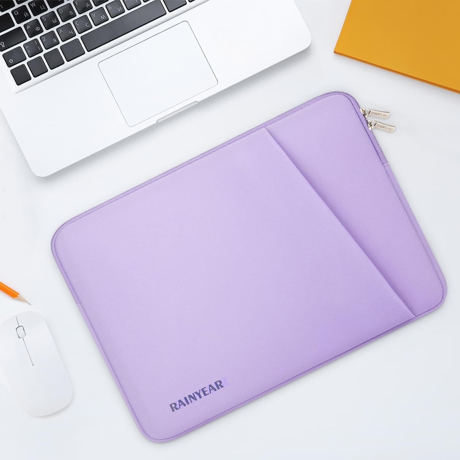 15 16 Inch Laptop Sleeve Case with Front Pocket for MacBook Air/Pro, Purple