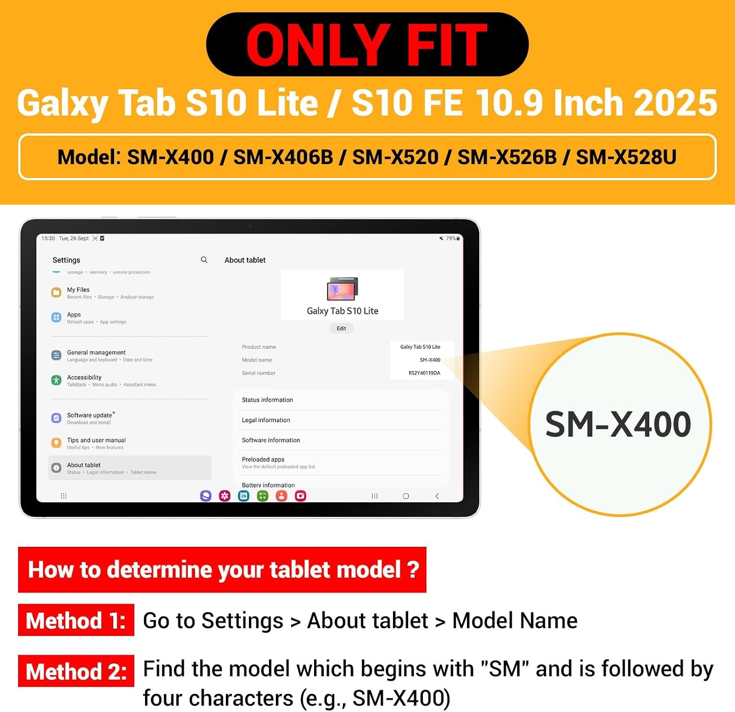 Case for Samsung Galaxy Tab S10 Lite / S10 FE 10.9 Inch, Full-Body Shockproof Ca