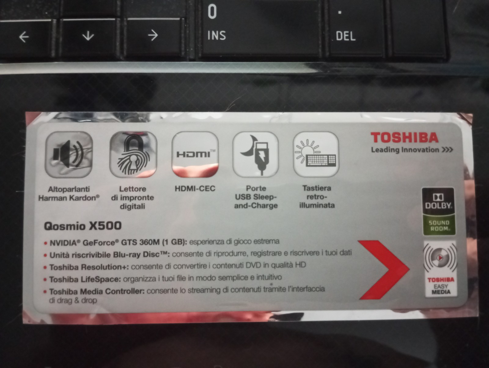 Toshiba Qosmio X500 11N 18″ i7 8gb 500+500 nvidia bluray Harman Kardon Laptop PC